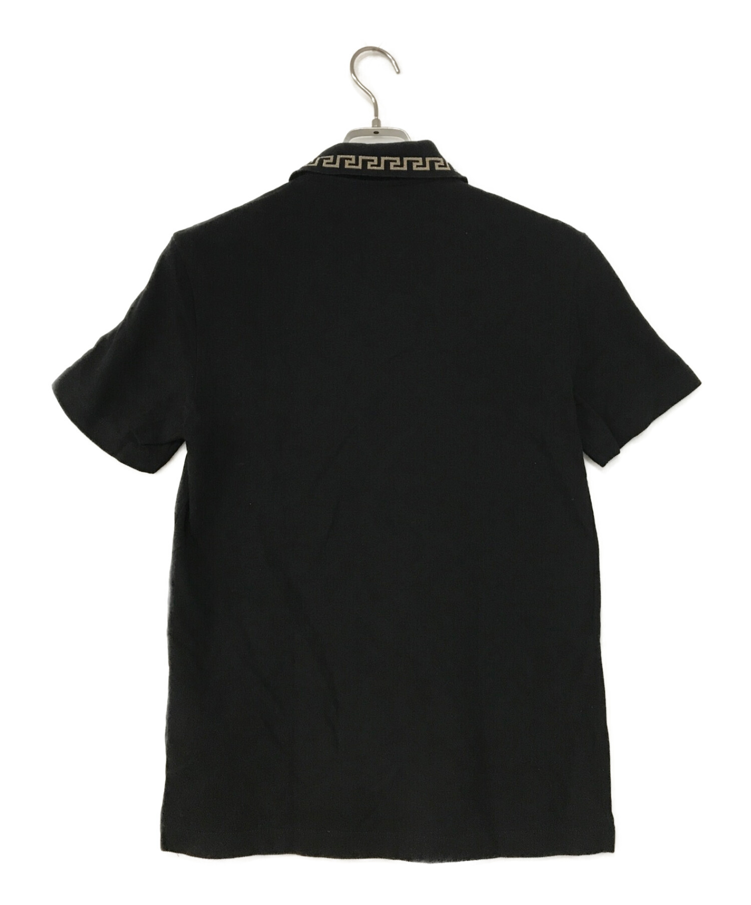 VERSACE (ヴェルサーチ) ポロシャツ ブラック サイズ:XS