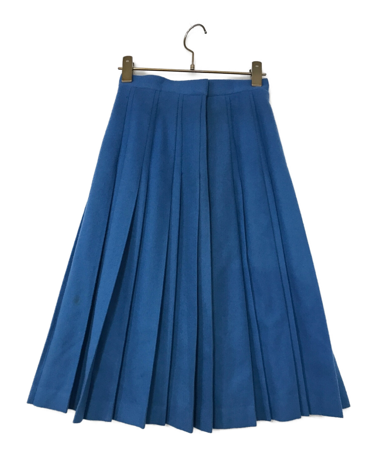 Christian Dior Sports (クリスチャンディオールスポーツ) ウールプリーツスカート ブルー サイズ:S
