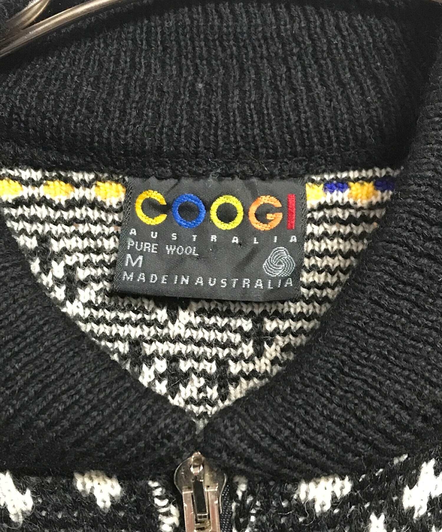 coogi (クージー) 3Dニットジャケット　ニットブルゾン ブラック サイズ:M