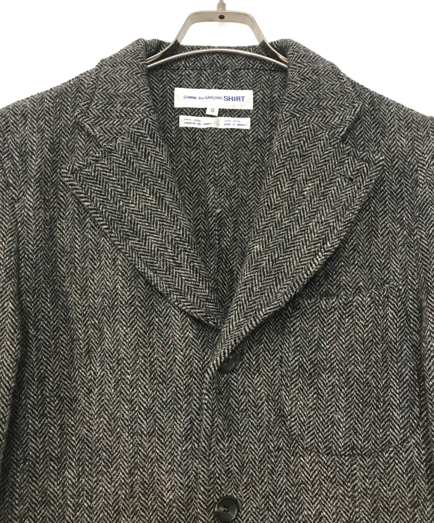 COMME des GARCONS SHIRT (コムデギャルソンシャツ) ツイードジャケット グレー サイズ:S