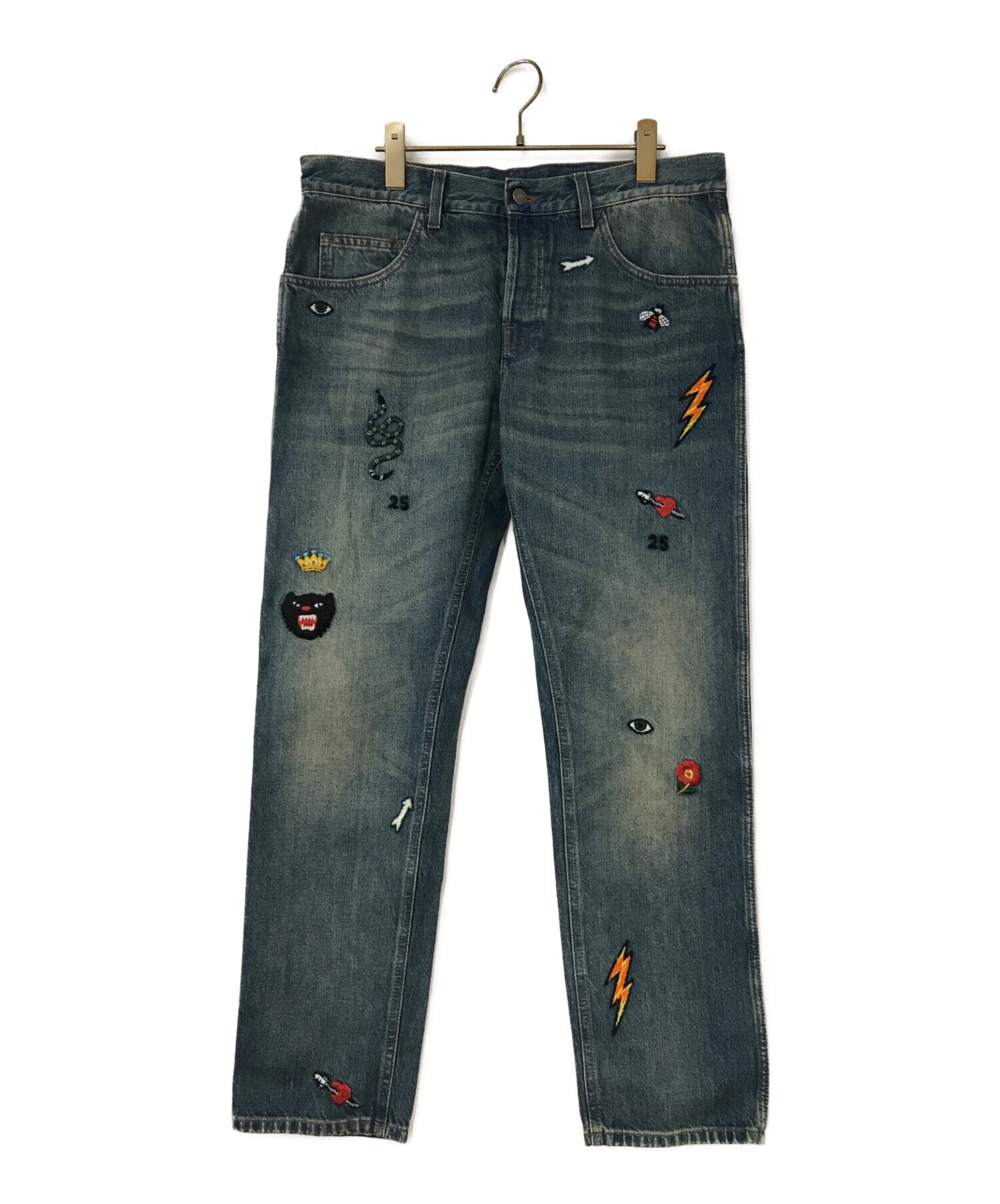 GUCCI (グッチ) 19SS Symbols Tapered Denim Pant インディゴ サイズ:36