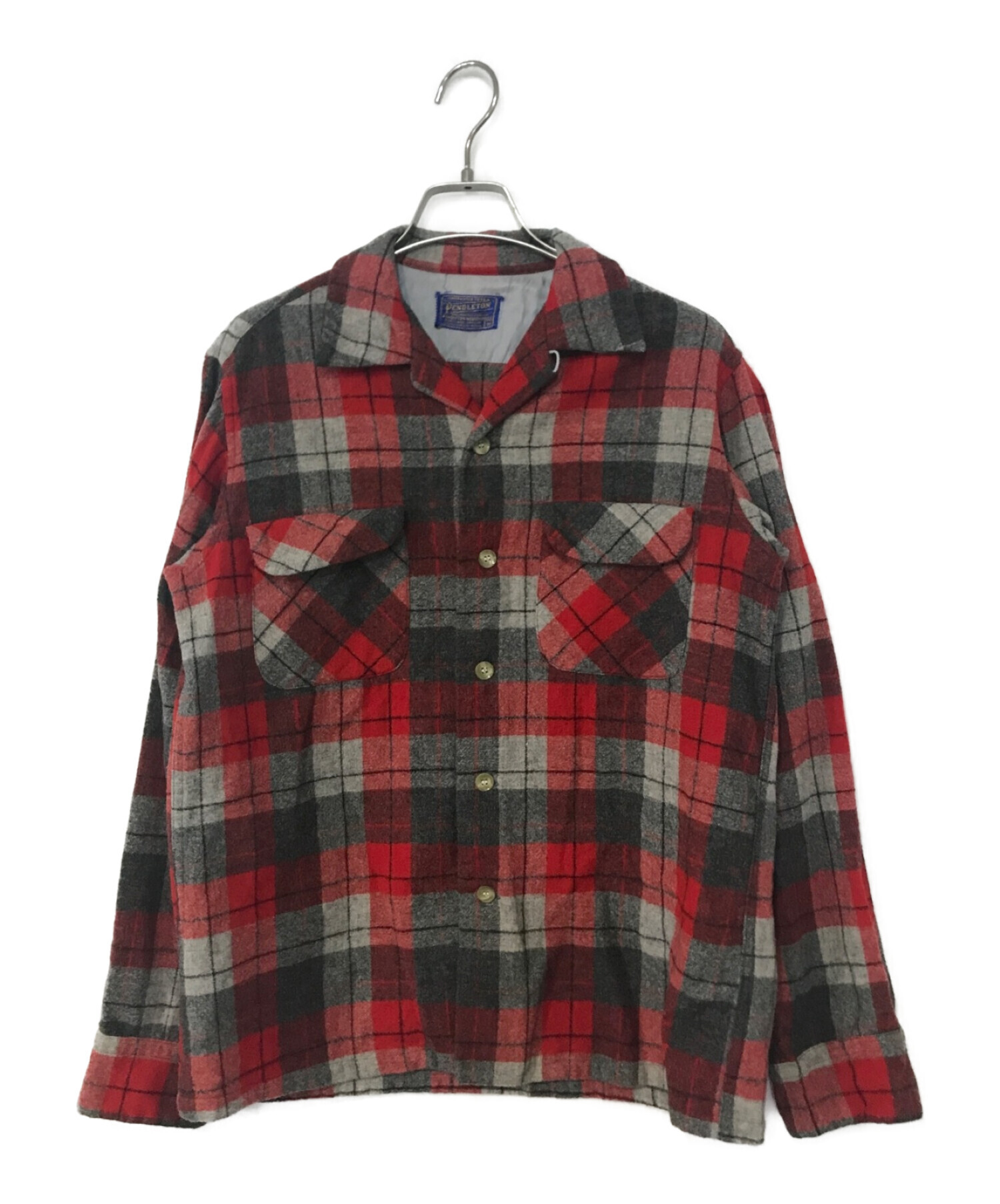 シャツ【フォロー割】Pendleton チェックシャツ　ウール　90's Mサイズ