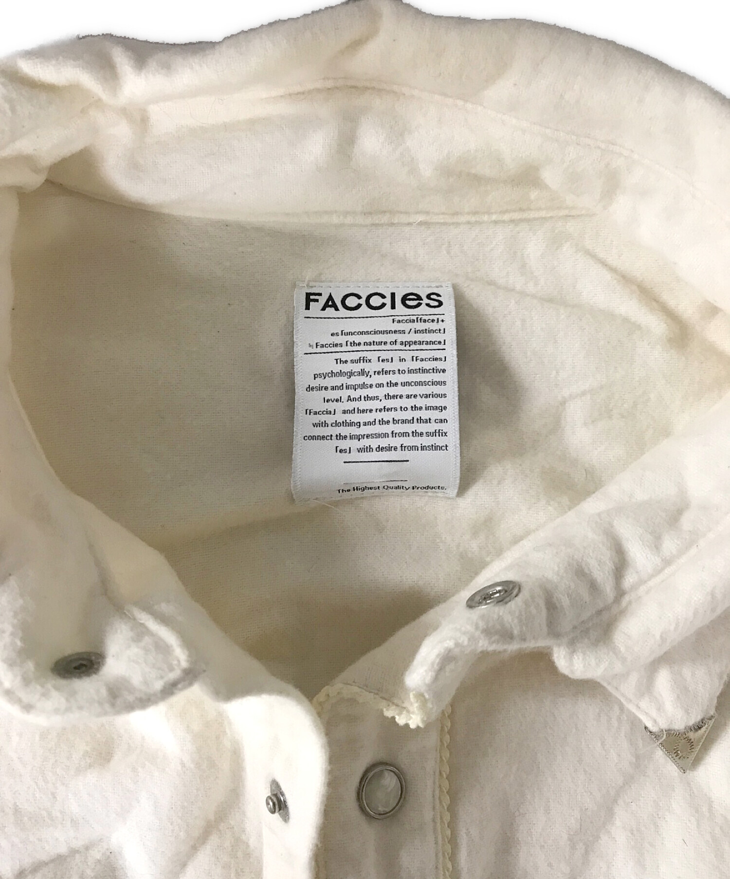 中古・古着通販】FACCIES (ファッチーズ) ウエスタンフランネルシャツ