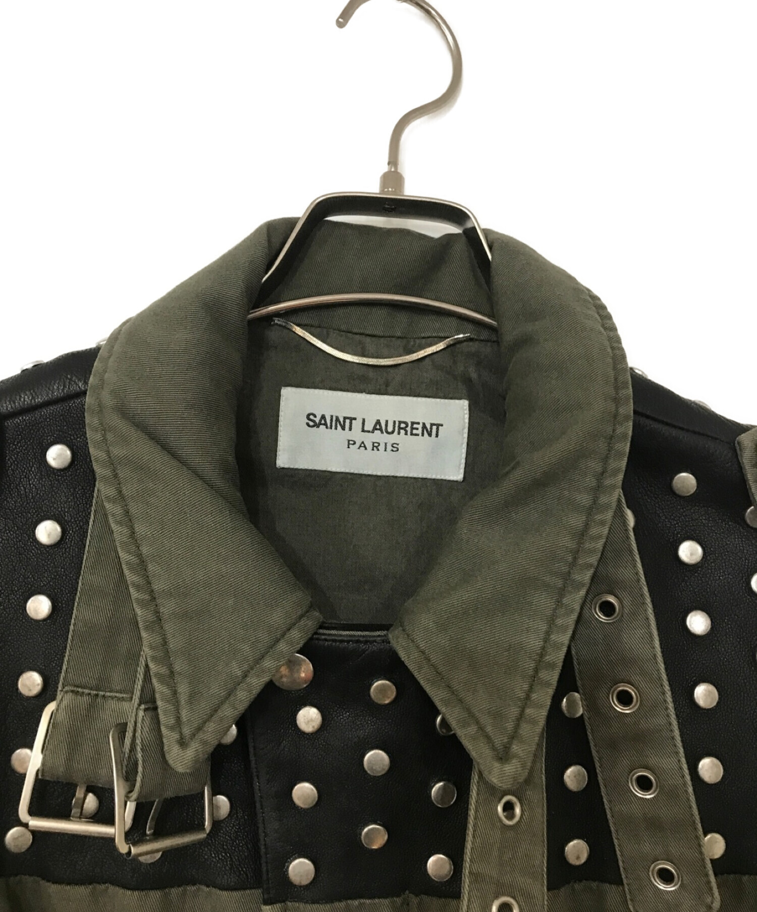 Saint Laurent Paris (サンローランパリ) M-65型 ミリタリー ジャケット オリーブ サイズ:46