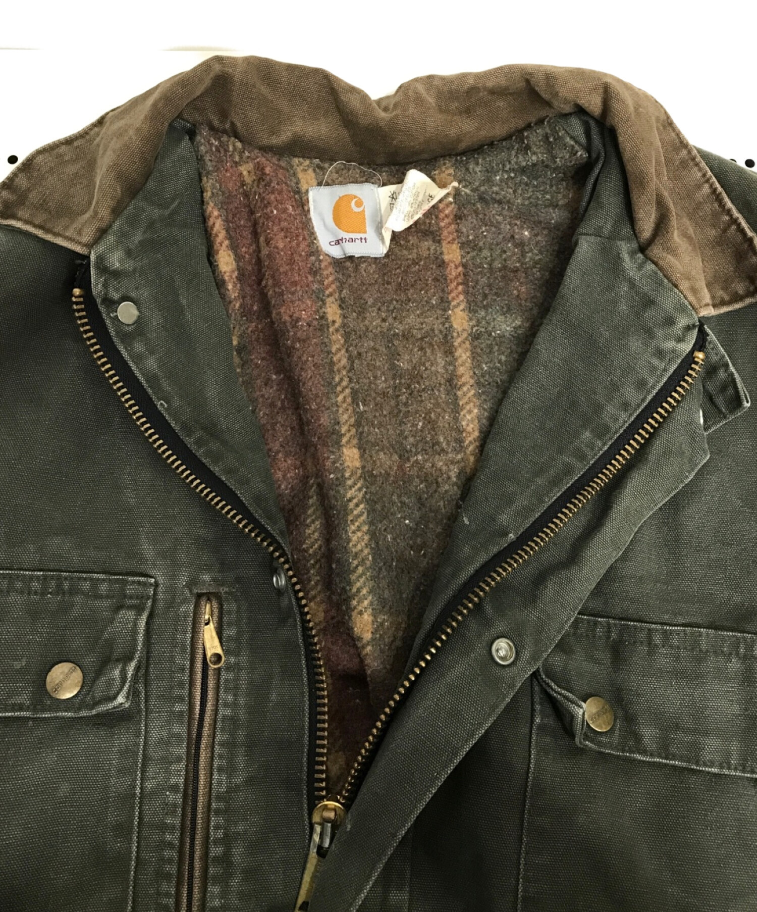 CarHartt (カーハート) ダックカバーオール グリーン サイズ:XL