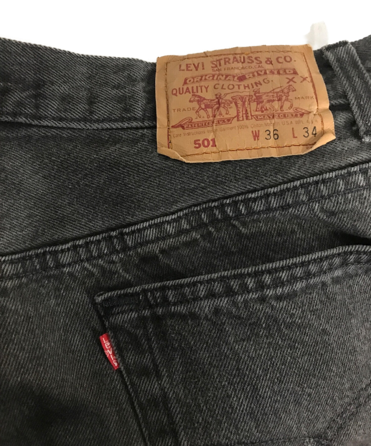 LEVI'S (リーバイス) 501ブラックデニム ブラック サイズ:36