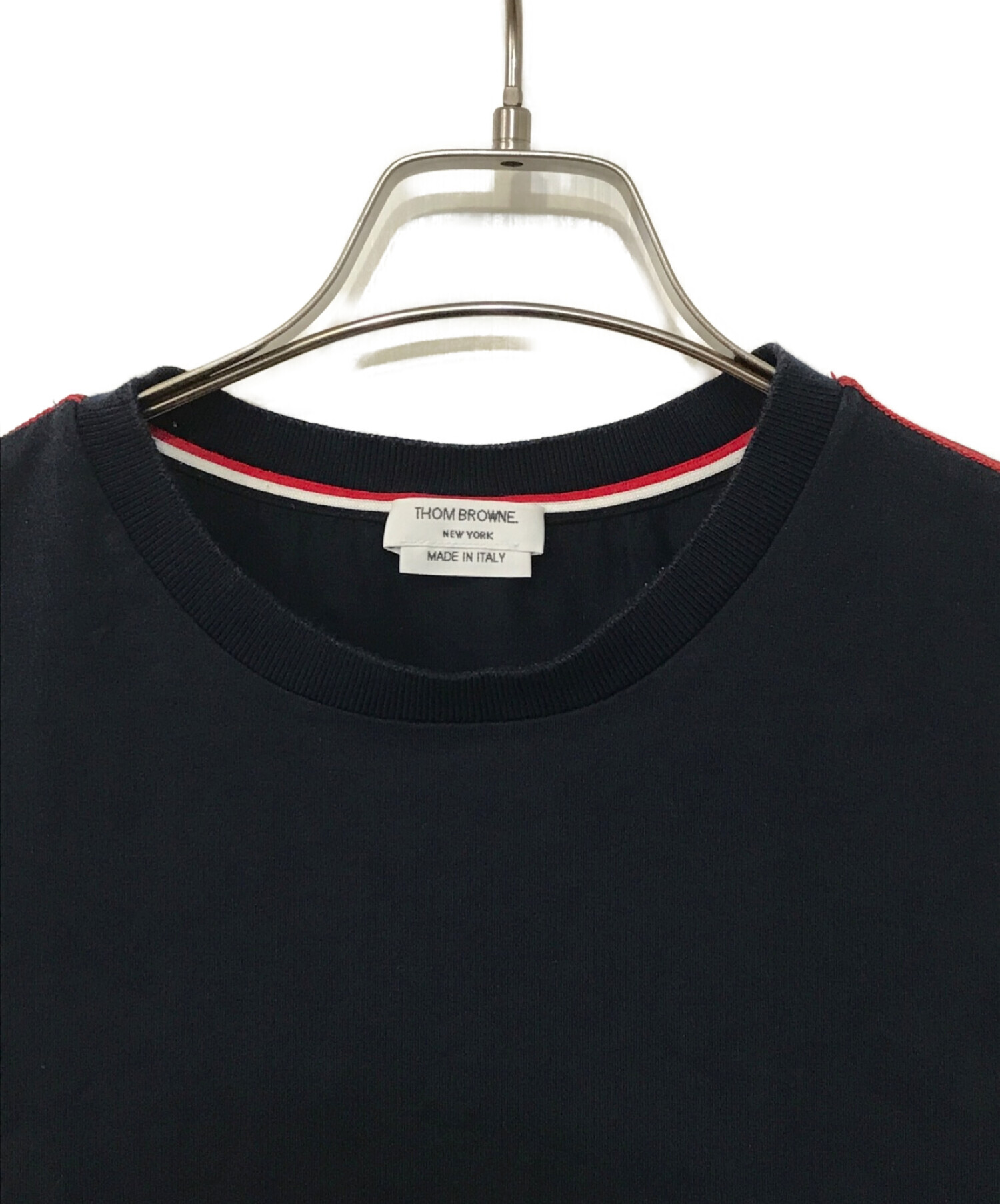 Thom Browne (トムブラウン) 半袖Tシャツ ネイビー サイズ:1