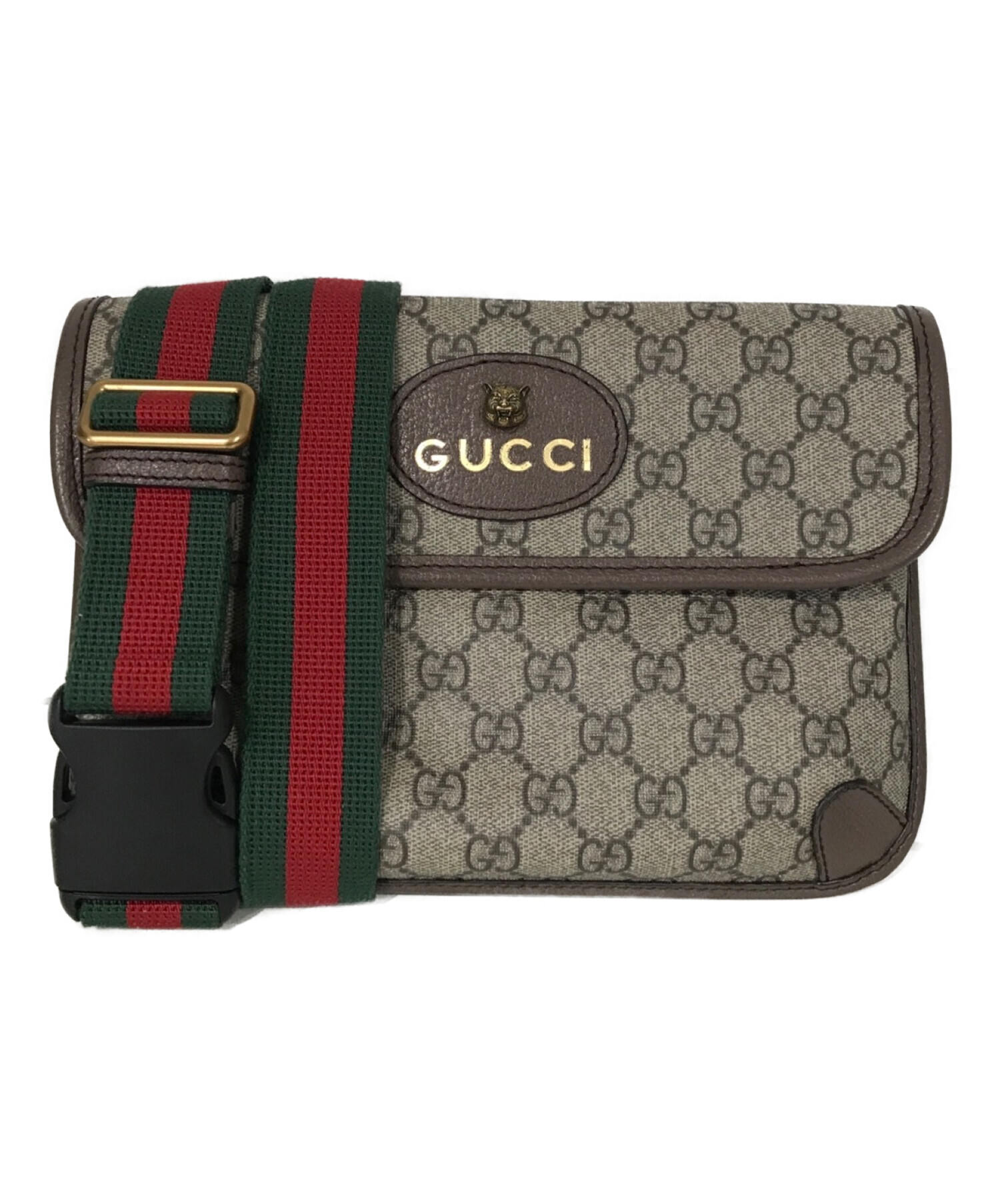 中古・古着通販】GUCCI (グッチ) GGスプリームベルトバッグ ベージュ