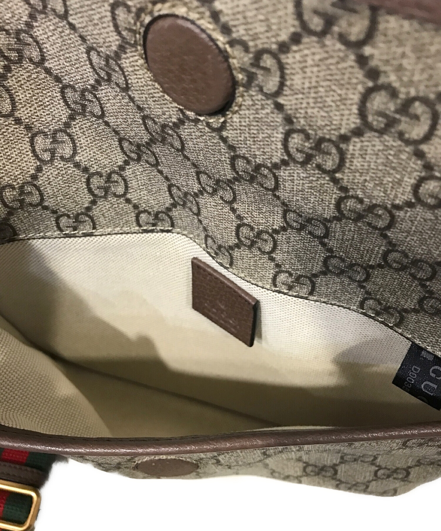 中古・古着通販】GUCCI (グッチ) GGスプリームベルトバッグ ベージュ