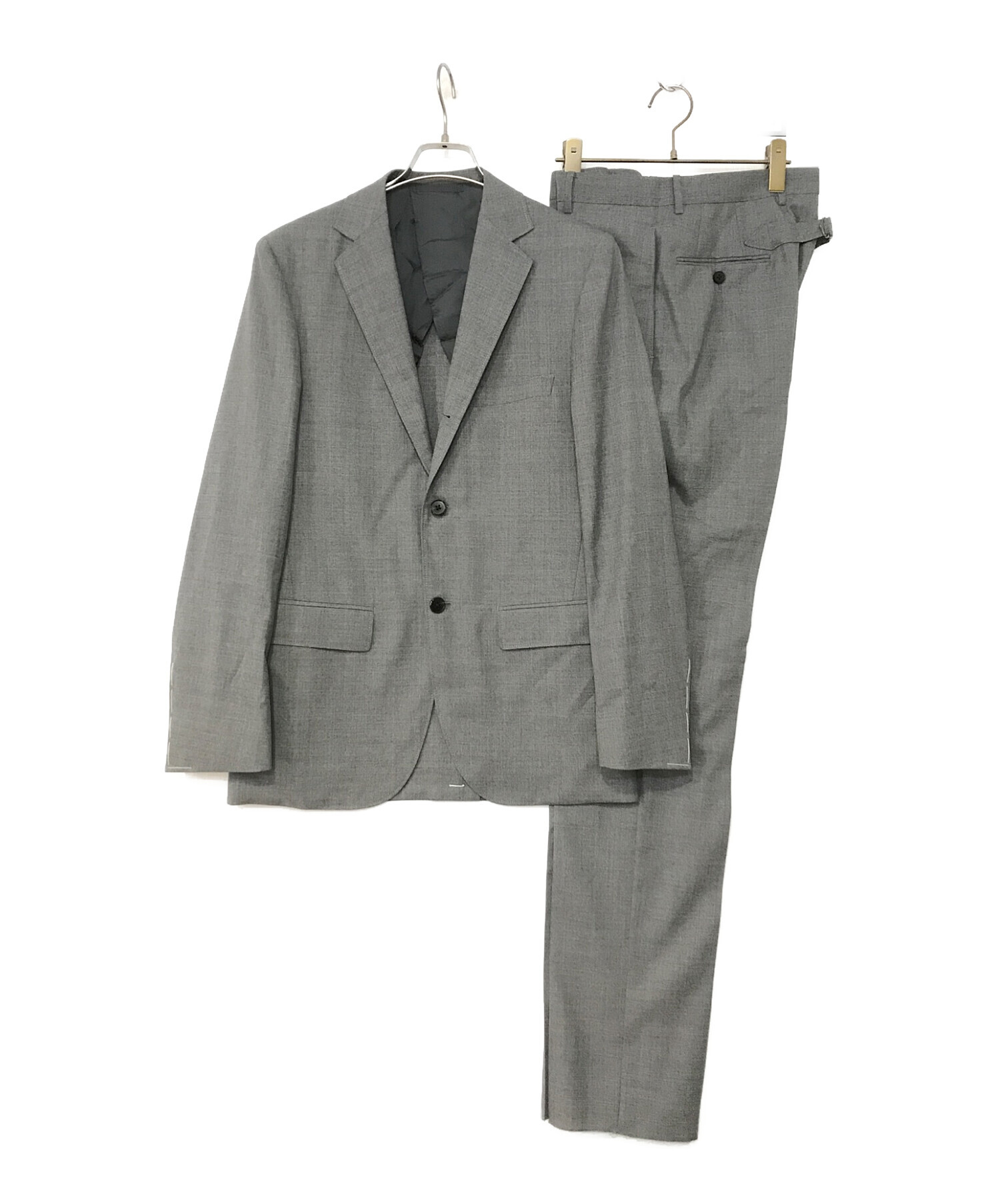 極美品 〙ビームスエフ セットアップ スーツ ウール グレー Mサイズ 