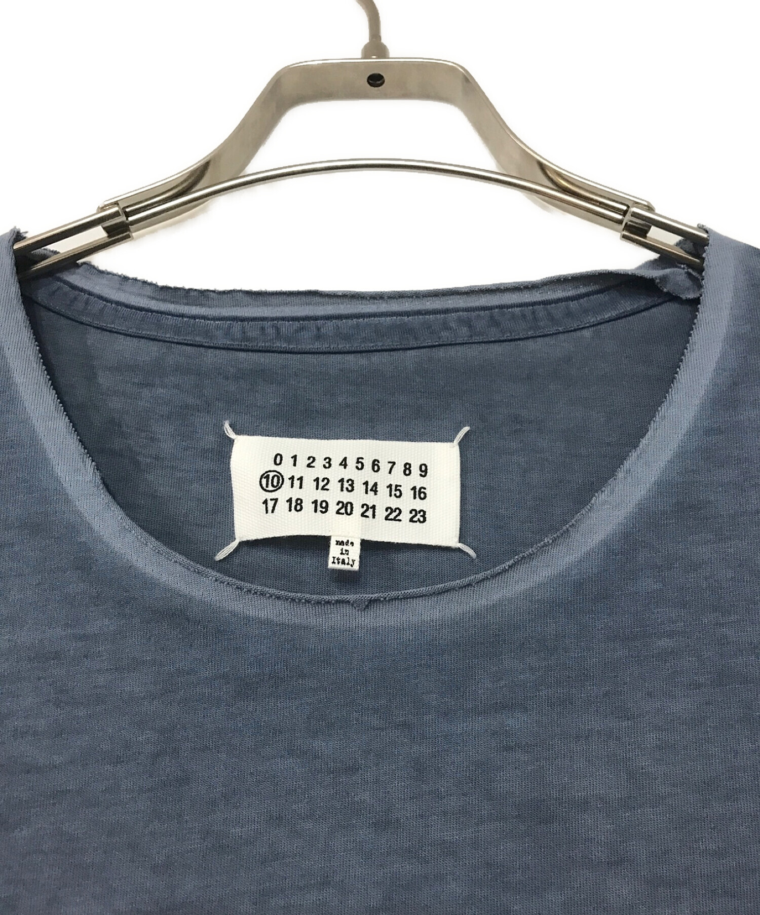 Maison Margiela (メゾンマルジェラ) オーバーサイズカットオフTシャツ スカイブルー サイズ:L