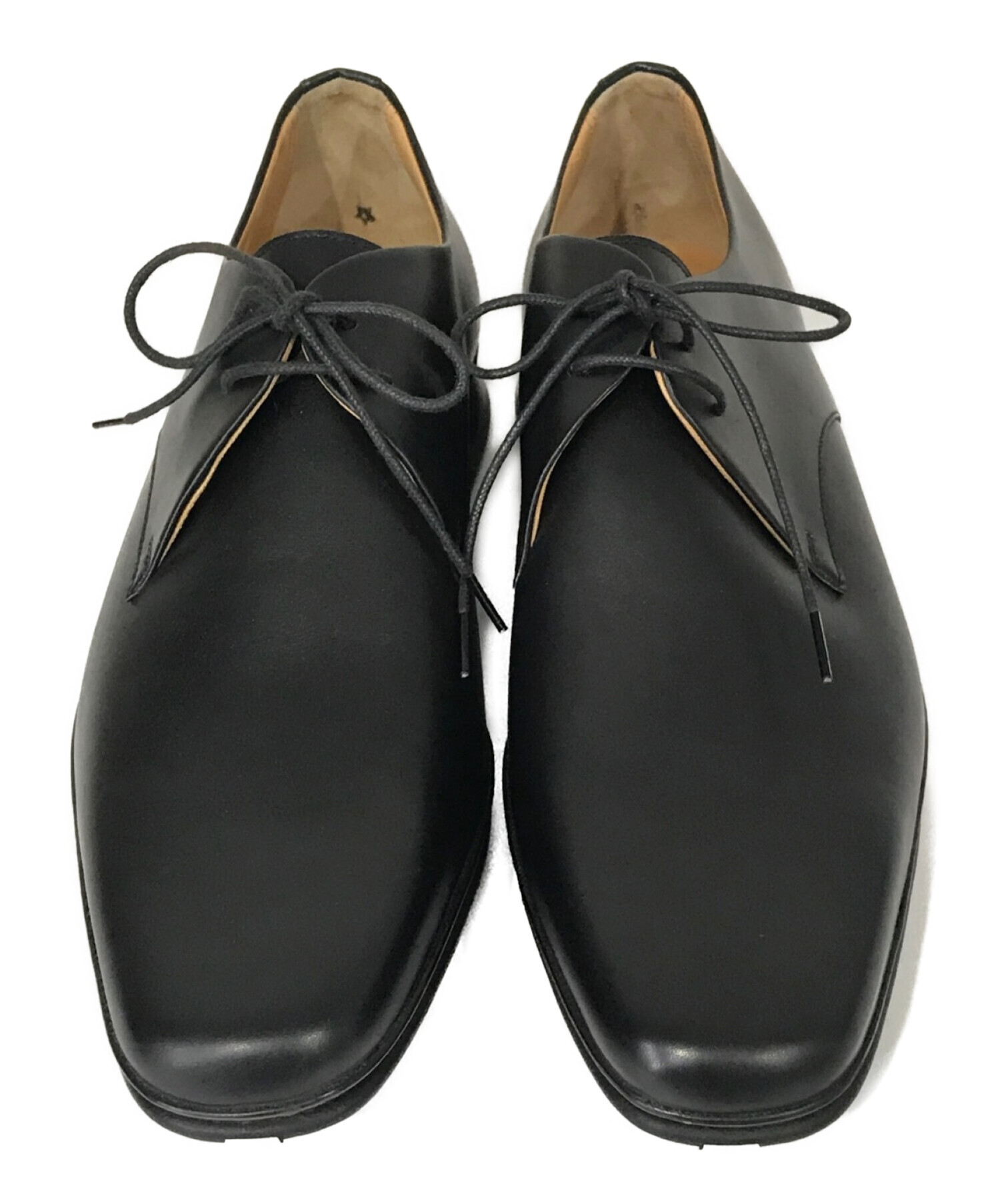 美品 エルメス HERMES レザーシューズ ダービーシューズ カーフレザー シューズ 靴 メンズ 40 1/2(25.5cm相当) ブラック
