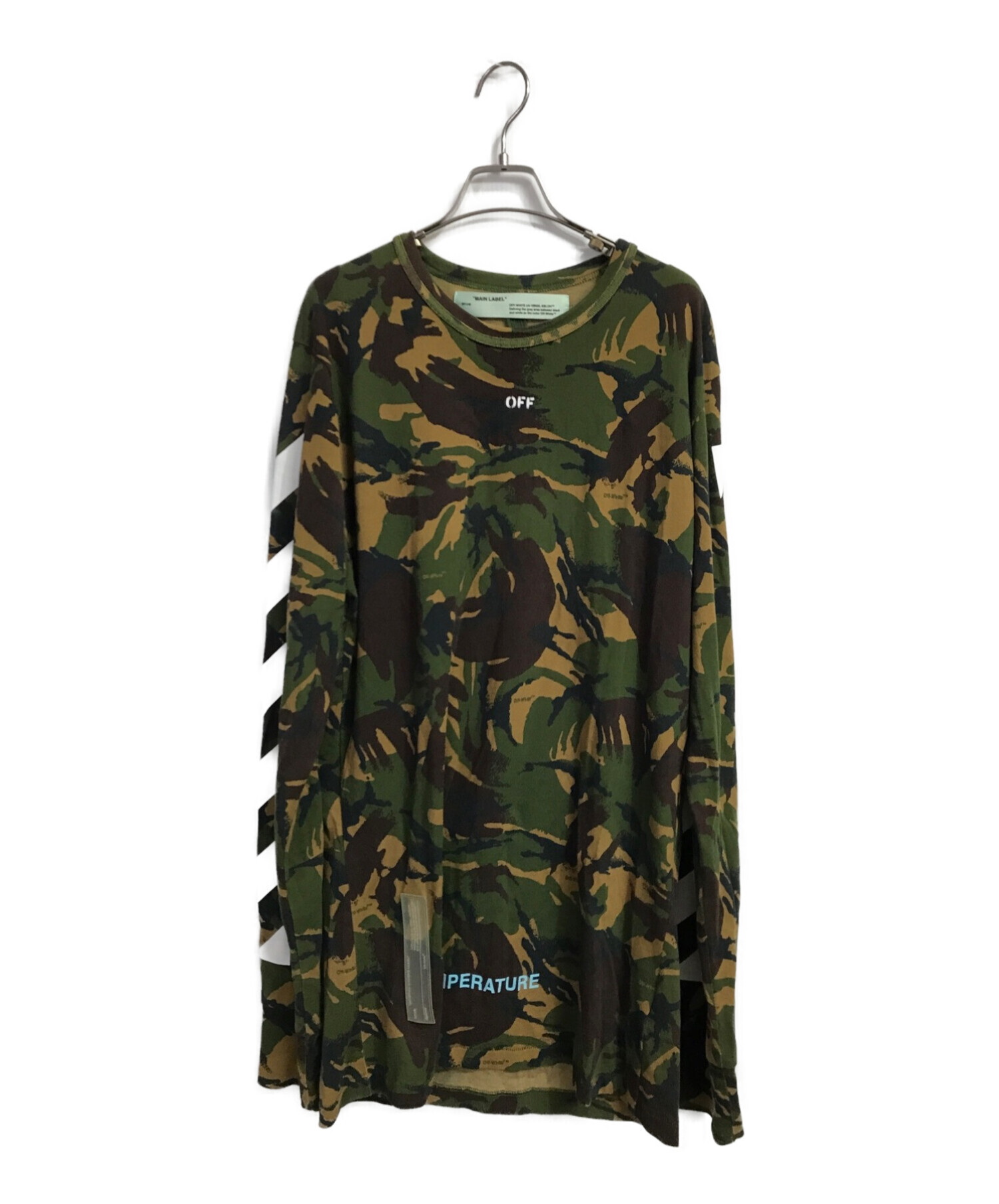 OFFWHITE (オフホワイト) CAMOUFLAGE L/S TEE オリーブ サイズ:M