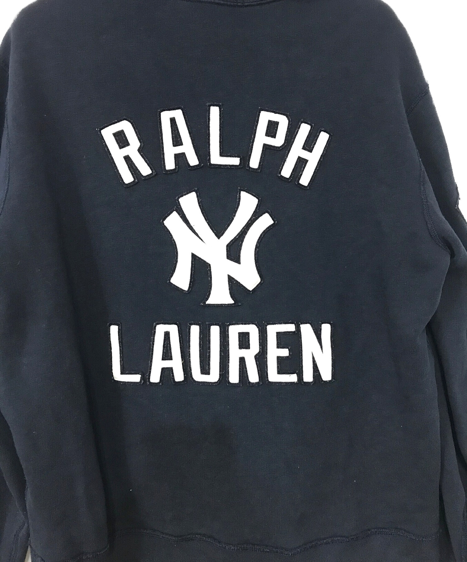 POLO BY RALPH LAUREN (ポロバイラルフローレン) NEW YORK YANKEES (ニューヨークヤンキース)  プルオーバーパーカー ネイビー サイズ:L