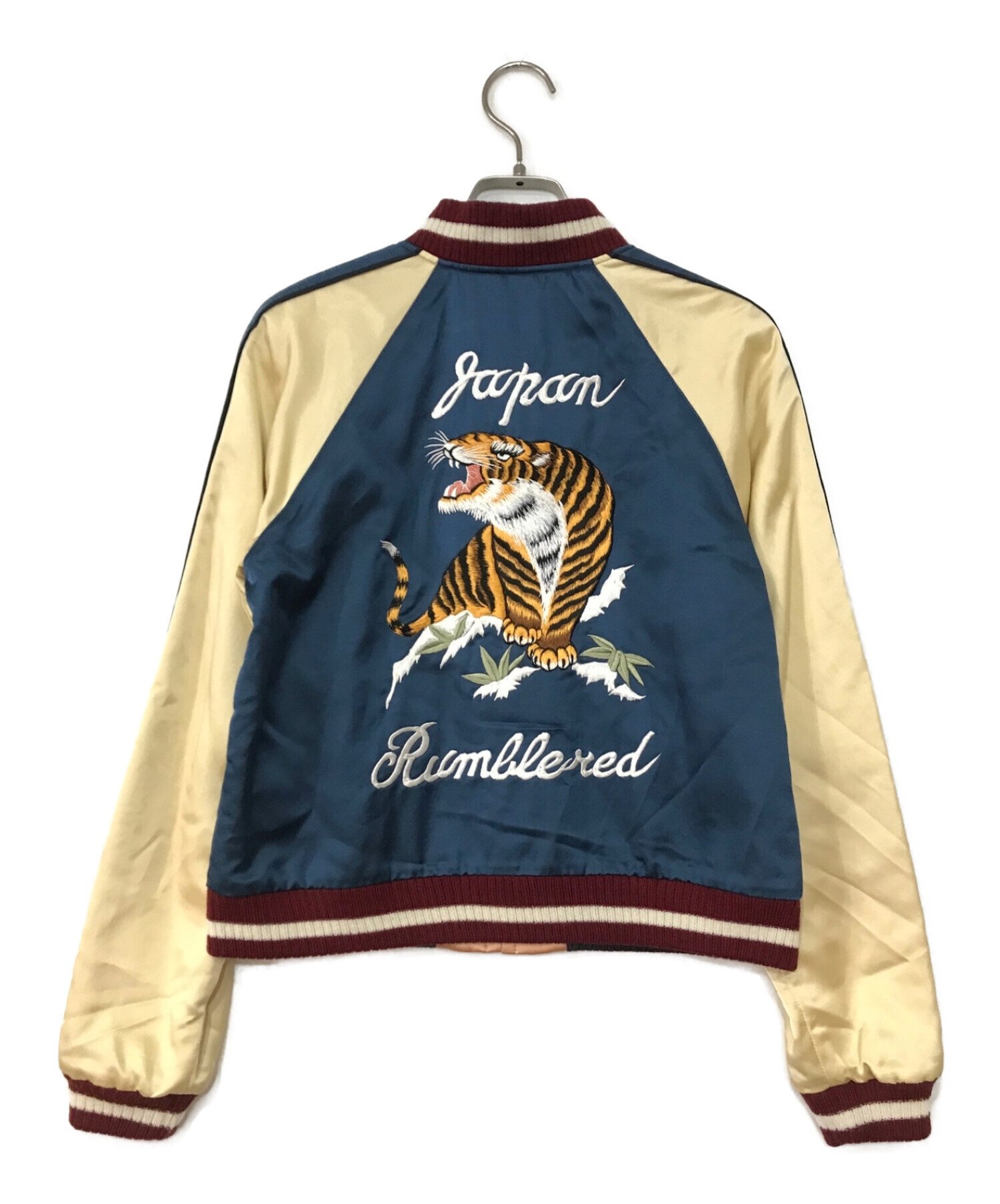 RUMBLE RED (ランブルレッド) Souvenir jacket ブルー×ピンク サイズ:M