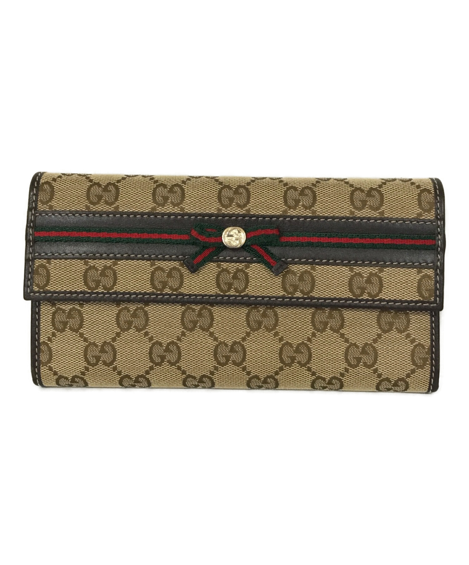 中古・古着通販】GUCCI (グッチ) 長財布 ブラウン｜ブランド・古着通販