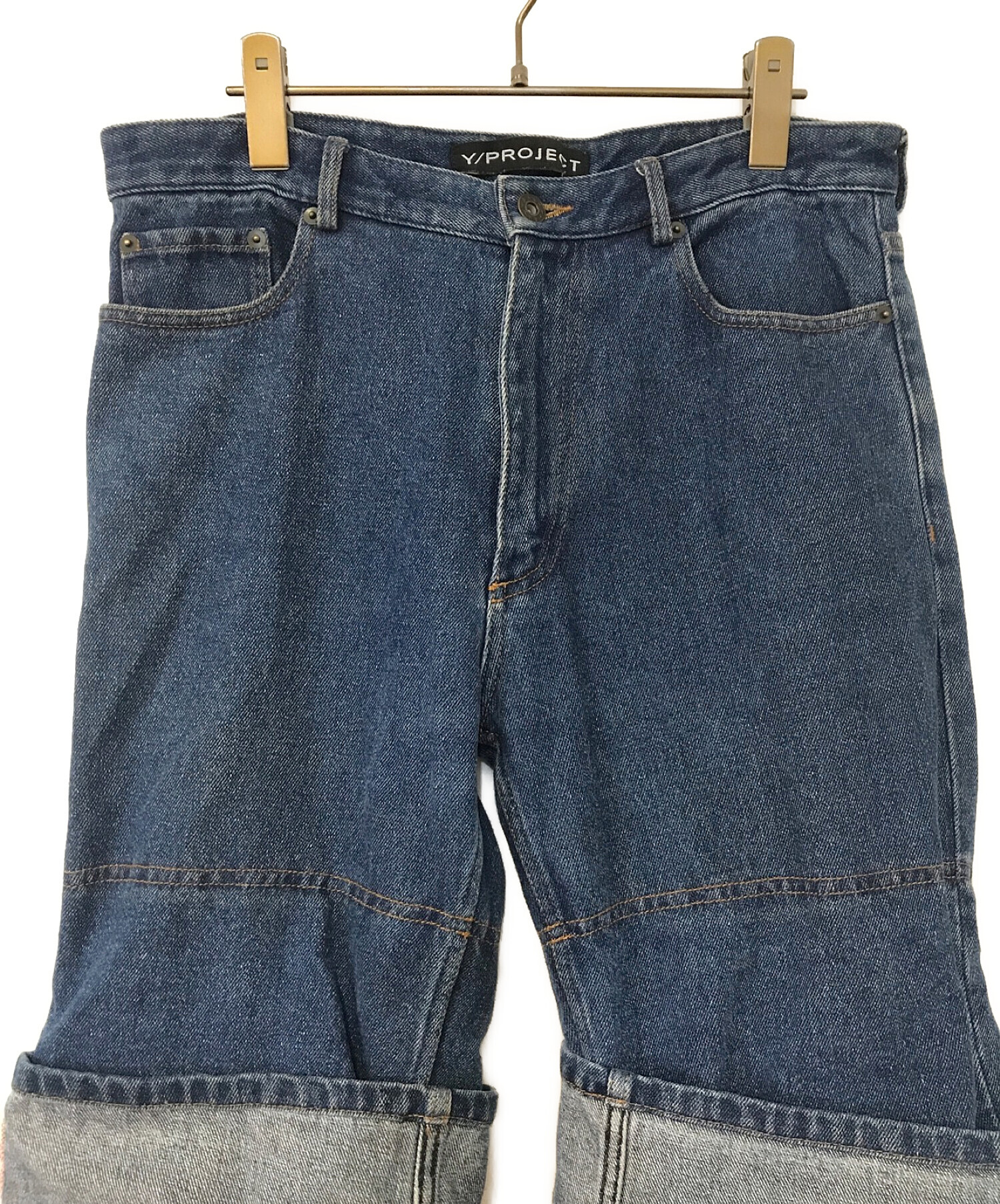 Y. PROJECT (ワイプロジェクト) multi cuff jeans ブルー サイズ:M