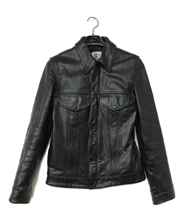 中古・古着通販】63leathers (63レザー) 3rd Type Leather Jacket ブラック サイズ:Ｍ｜ブランド・古着通販  トレファク公式【TREFAC FASHION】スマホサイト