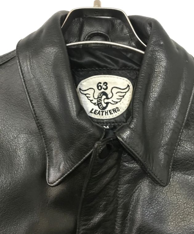 中古・古着通販】63leathers (63レザー) 3rd Type Leather Jacket ブラック サイズ:Ｍ｜ブランド・古着通販  トレファク公式【TREFAC FASHION】スマホサイト