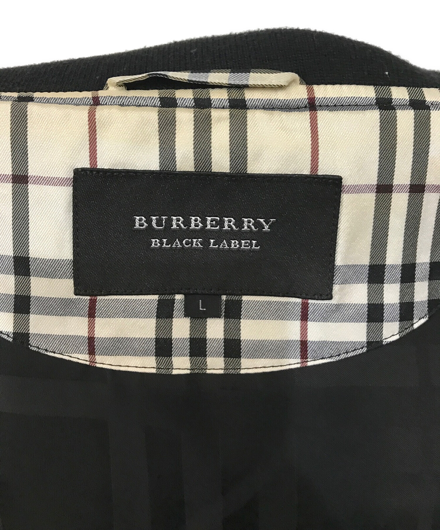 BURBERRY BLACK LABEL (バーバリーブラックレーベル) ジップブルゾン ブラック サイズ:L