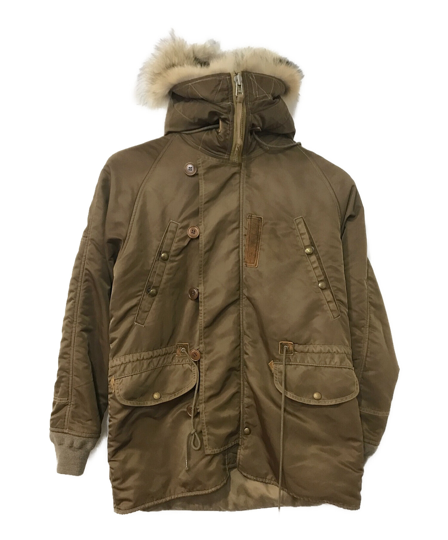 OLD JOE & Co. (オールドジョー) FUR TRIM HOODED JACKET ベージュ サイズ:38