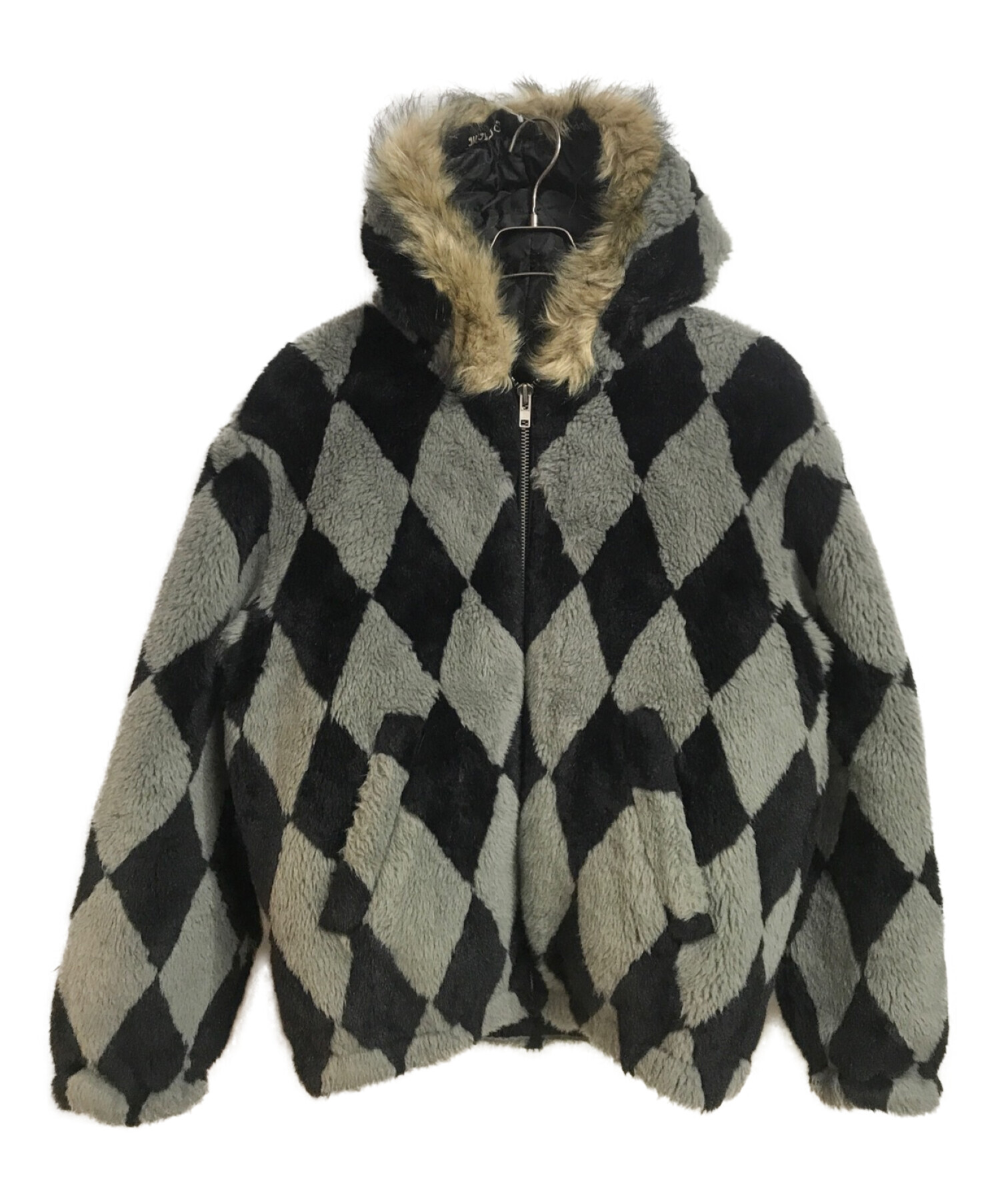 ブルゾンsupreme diamond faux fur jacket