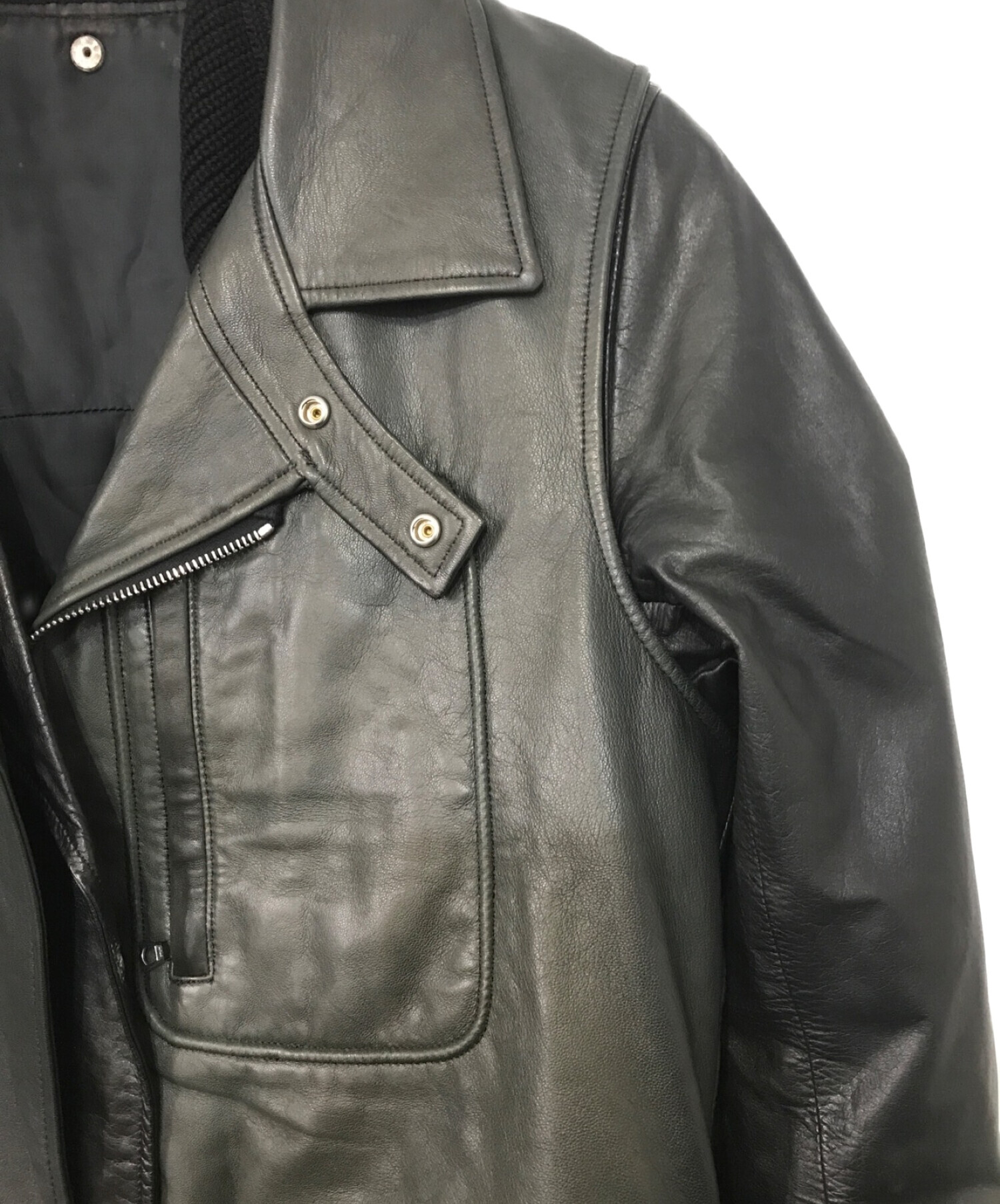 UNDERCOVER (アンダーカバー) レイヤードライダースジャケット ブラック サイズ:3
