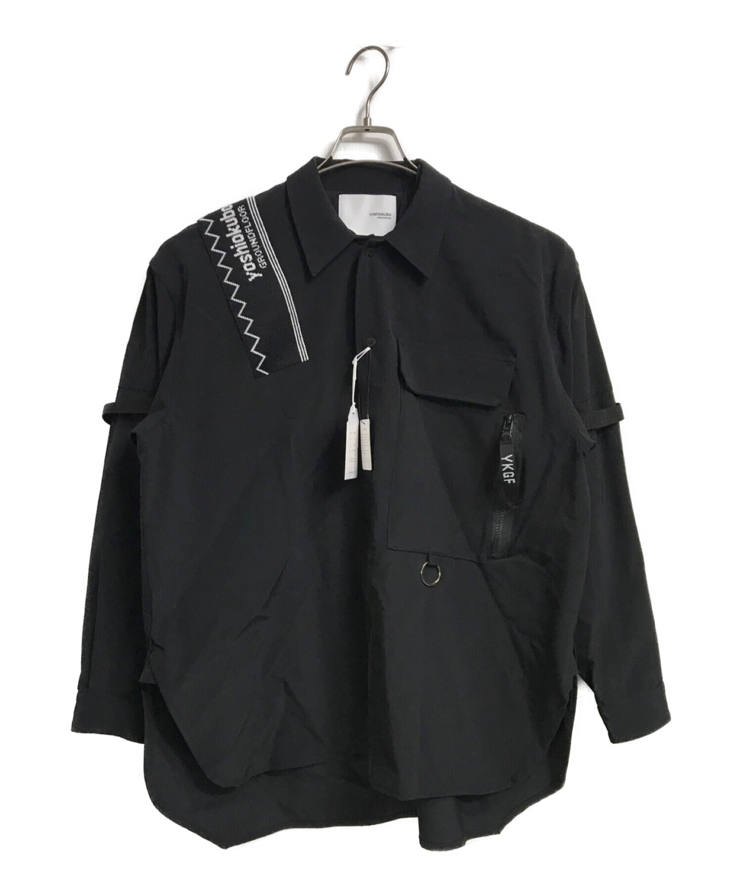 サイズ3yoshiokuboヨシオクボ シャツジャケット ブラック