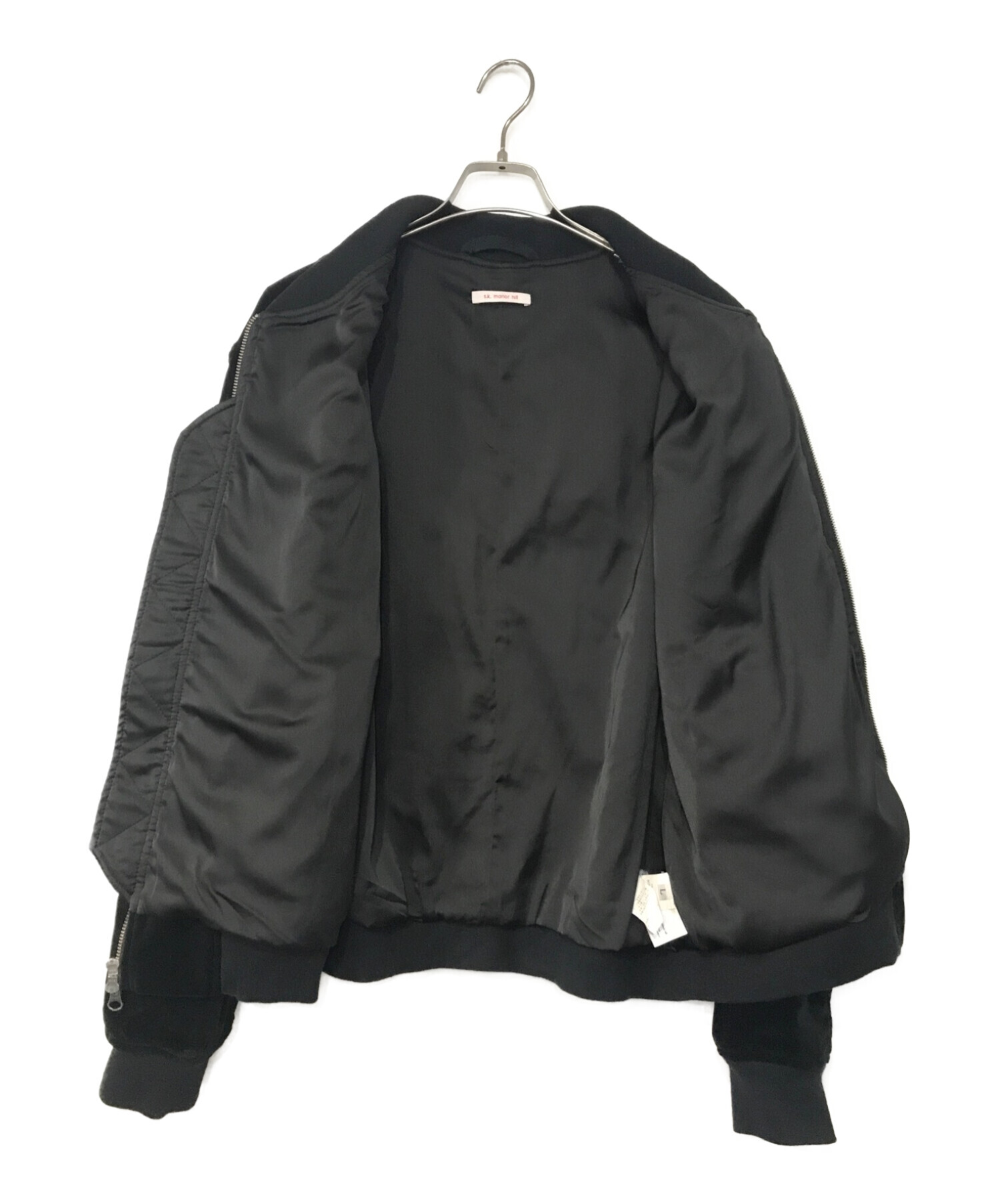 s.k.manor hill (エスケーマノアヒル) BOMBER-JACKET ブラック サイズ:L