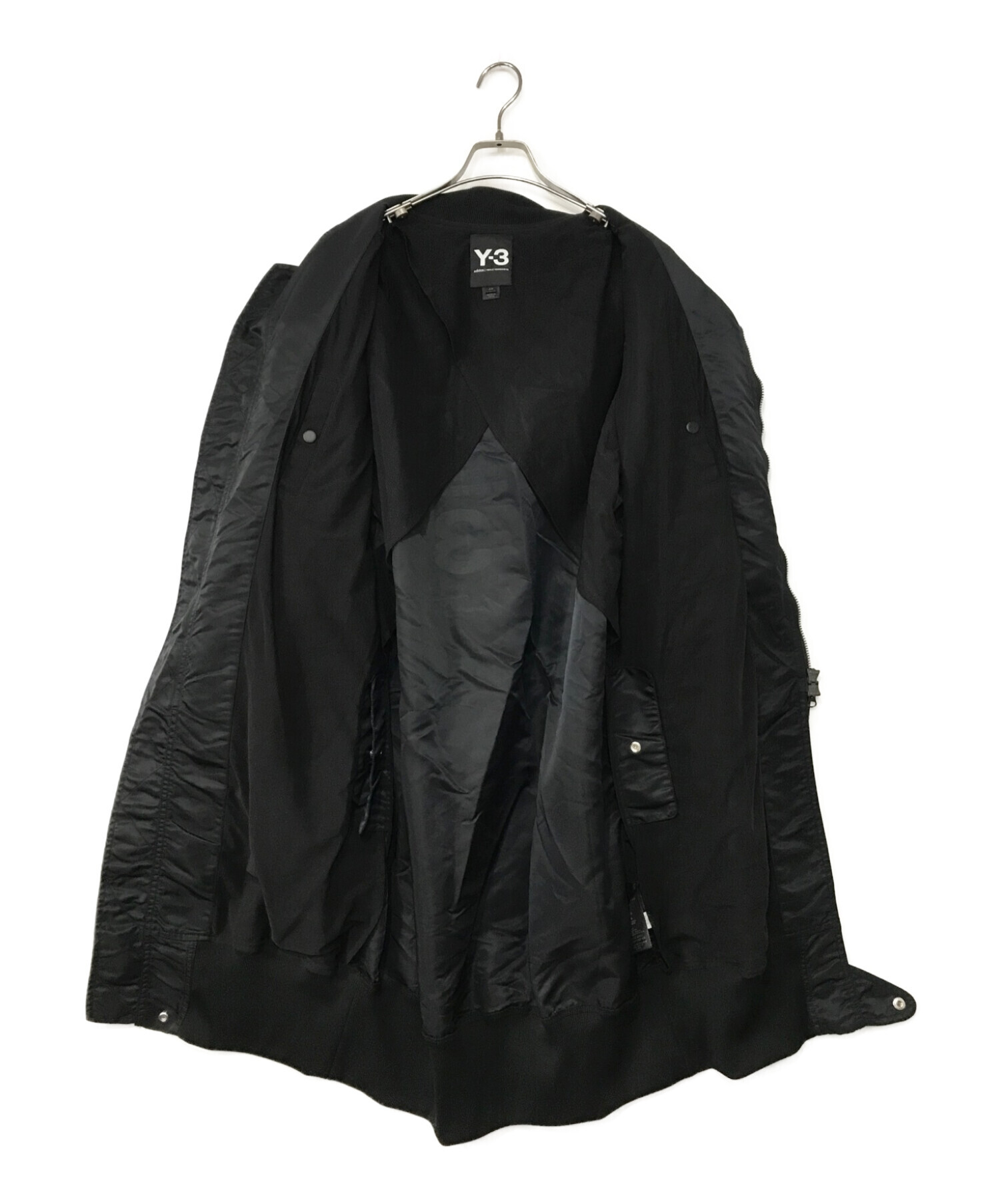 中古・古着通販】Y-3 (ワイスリー) LONG BOMBER COAT ブラック サイズ ...