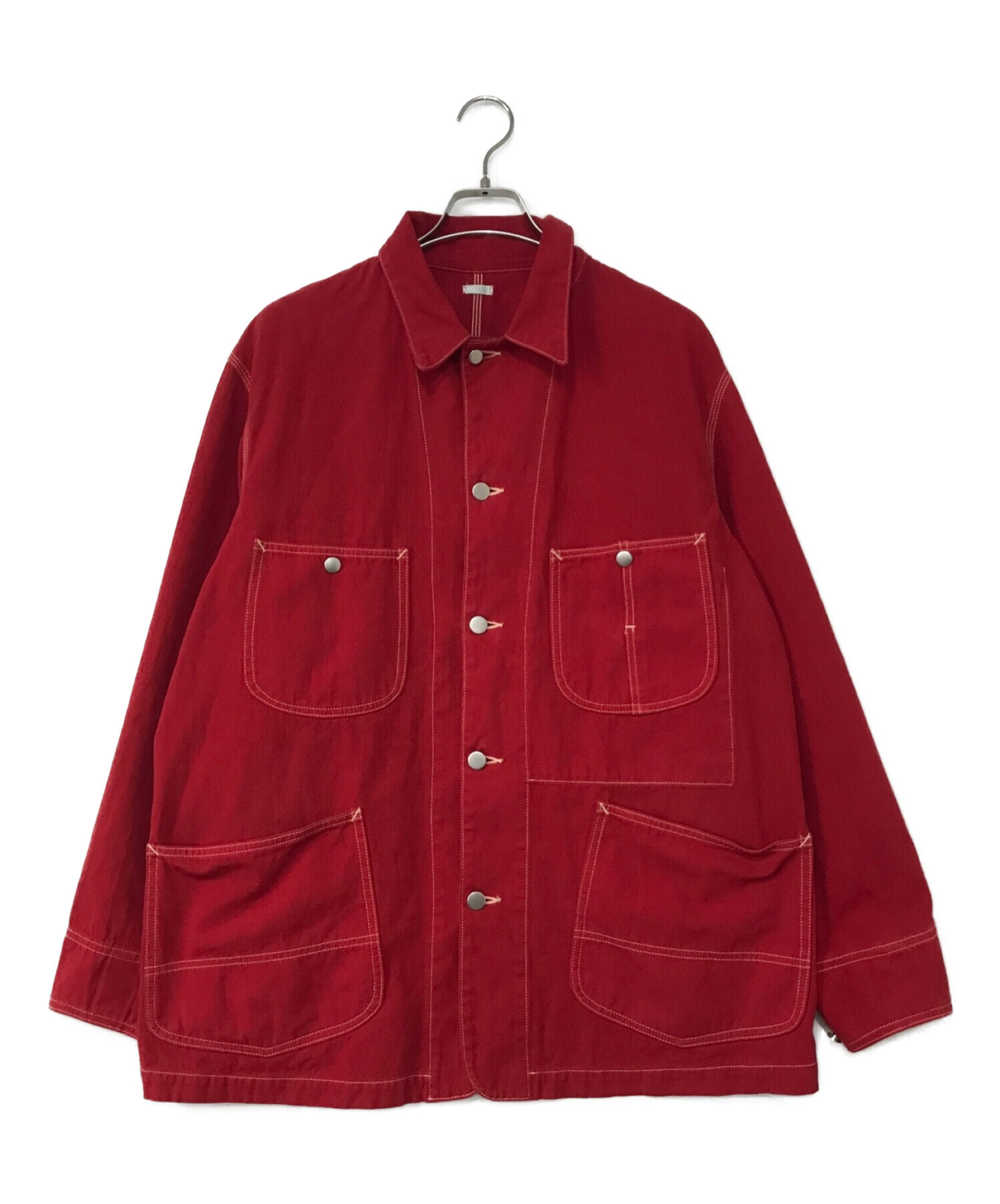 中古・古着通販】A.PRESSE (アプレッセ) COVERALL JACKET レッド サイズ:M｜ブランド・古着通販 トレファク公式【TREFAC  FASHION】スマホサイト