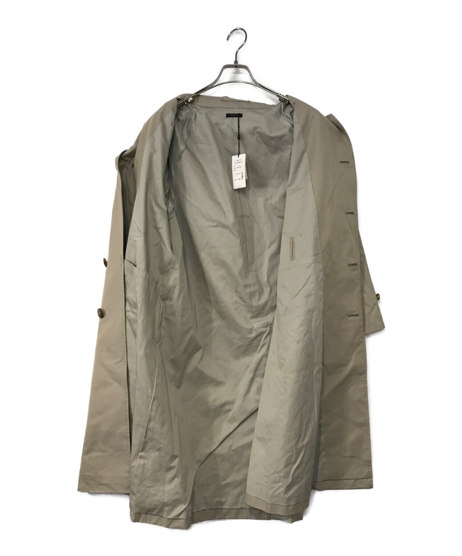 【中古・古着通販】leno (リノ) BAL COLLAR COAT ベージュ サイズ