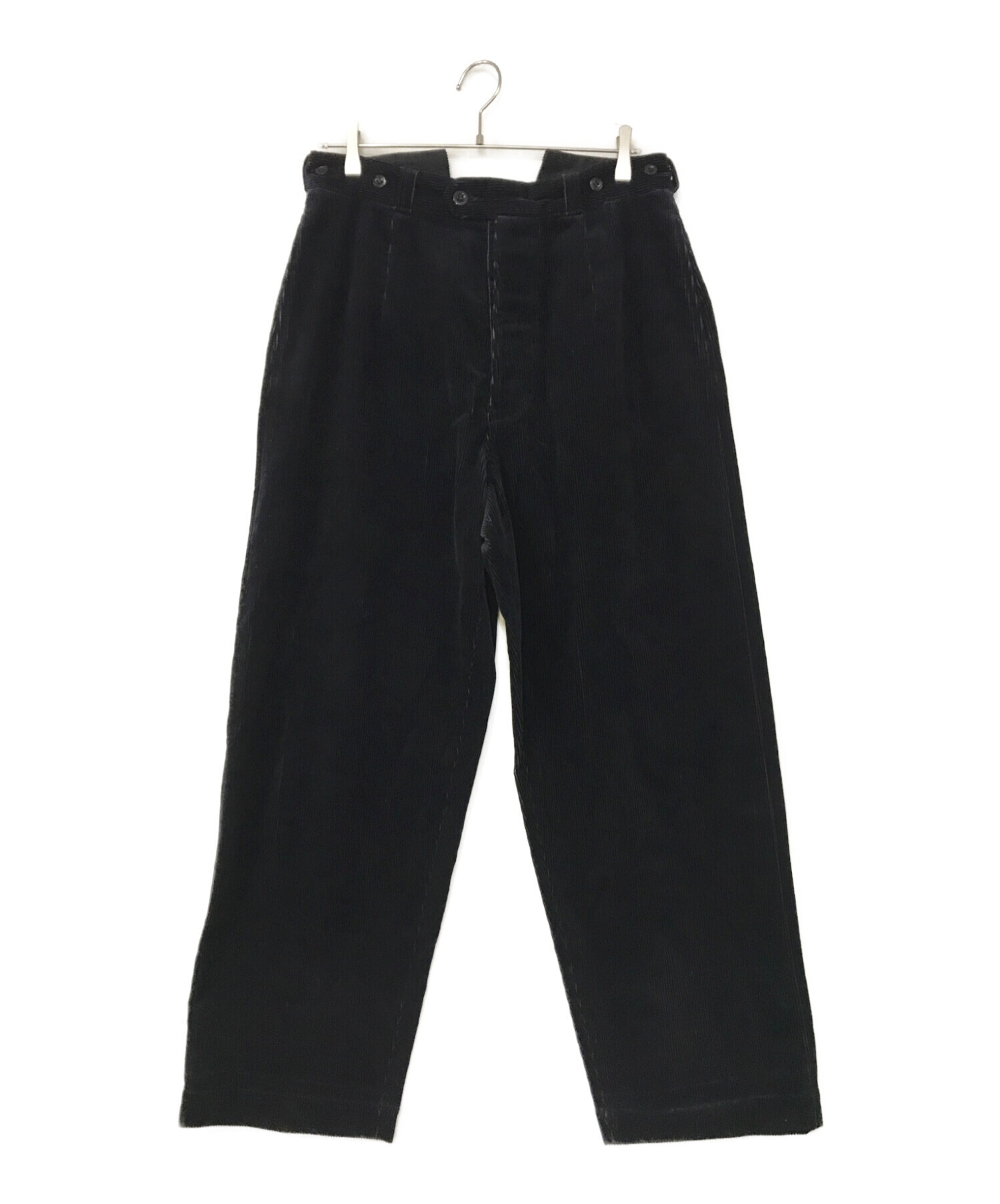 中古・古着通販】LENO (リノ) CORDUROY BUCKLE BACK TROUSERS ネイビー 