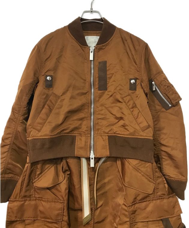 中古・古着通販】sacai (サカイ) MA-1ドッキングコート ブラウン 