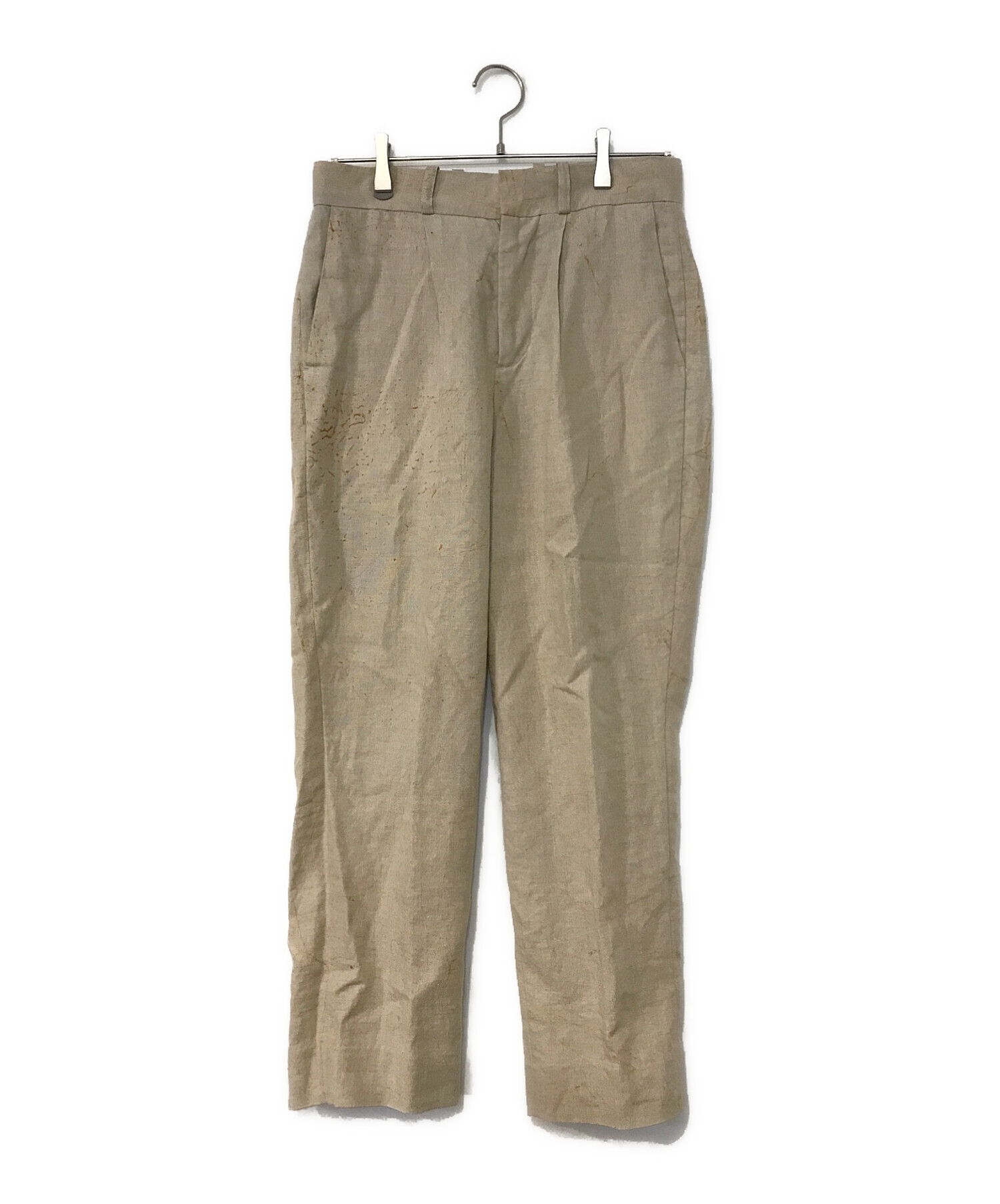 nobuyuki matsui (ノブユキマツイ) One tuck Slacks ベージュ サイズ:2