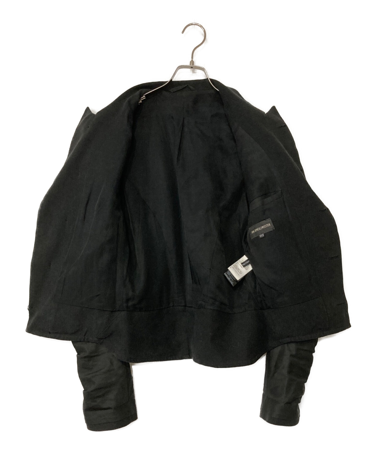 ANN DEMEULEMEESTER (アンドゥムルメステール) ジャケット ブラック サイズ:XXS