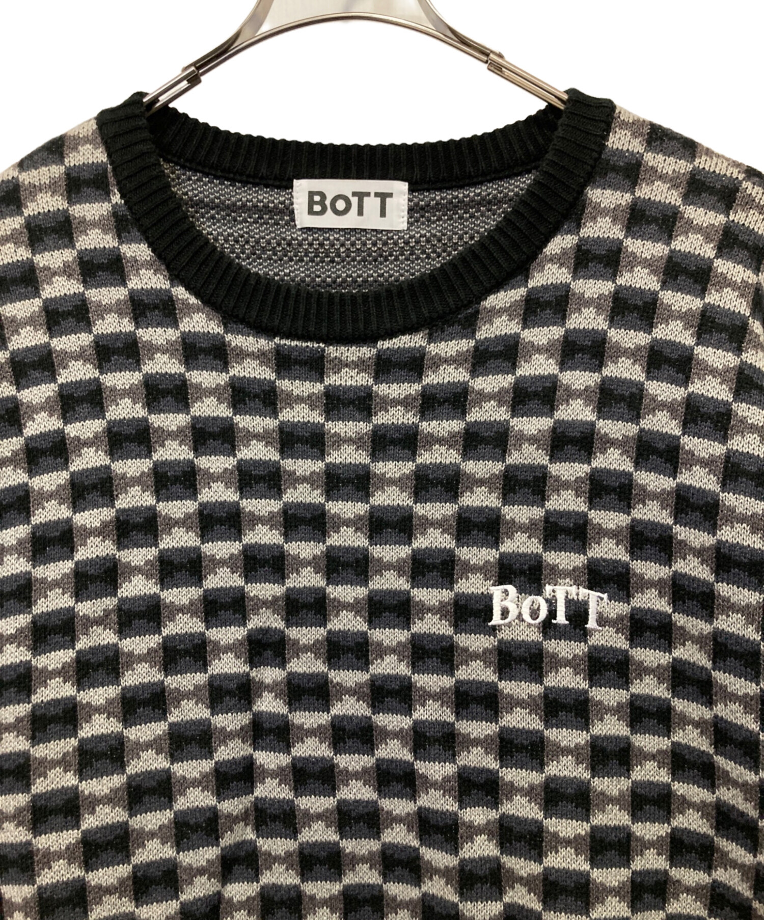 中古・古着通販】BoTT (ボット) 総柄クルーネックニット ブラック サイズ:XL｜ブランド・古着通販 トレファク公式【TREFAC  FASHION】スマホサイト