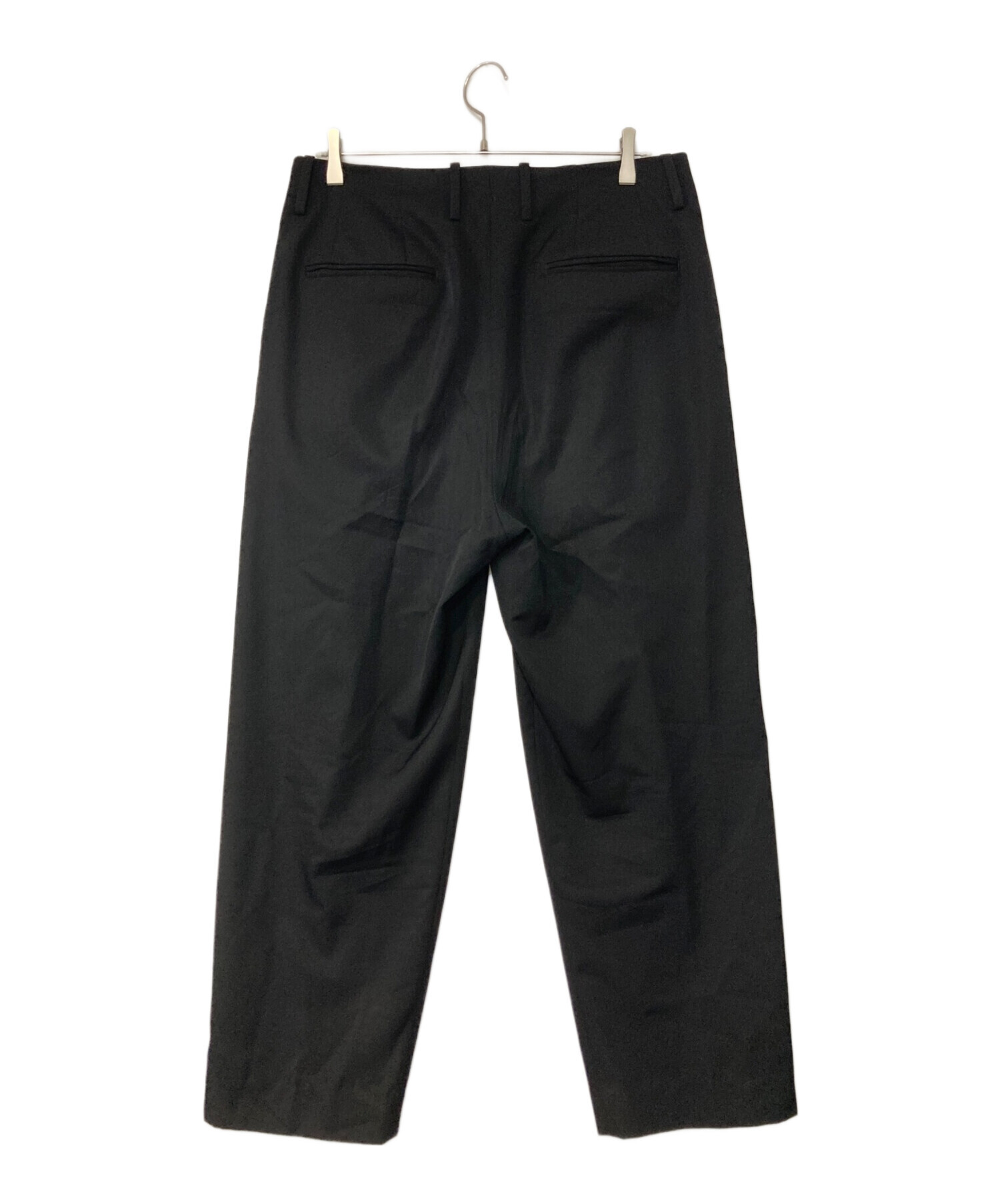 中古・古着通販】stein (シュタイン) BELTLESS WIDE TROUSERS ブラック