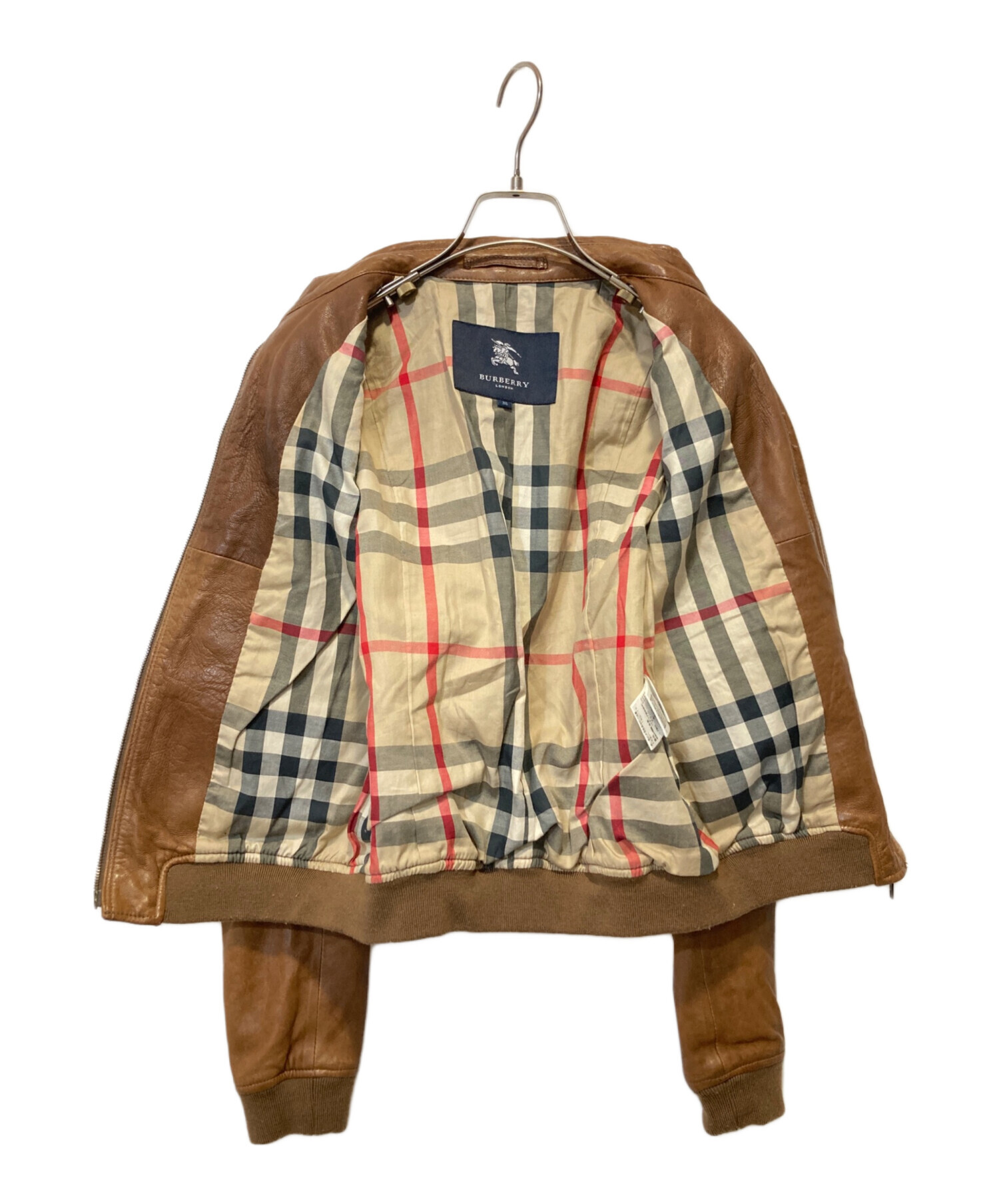 BURBERRY LONDON (バーバリーロンドン) レザージャケット ブラウン サイズ:38