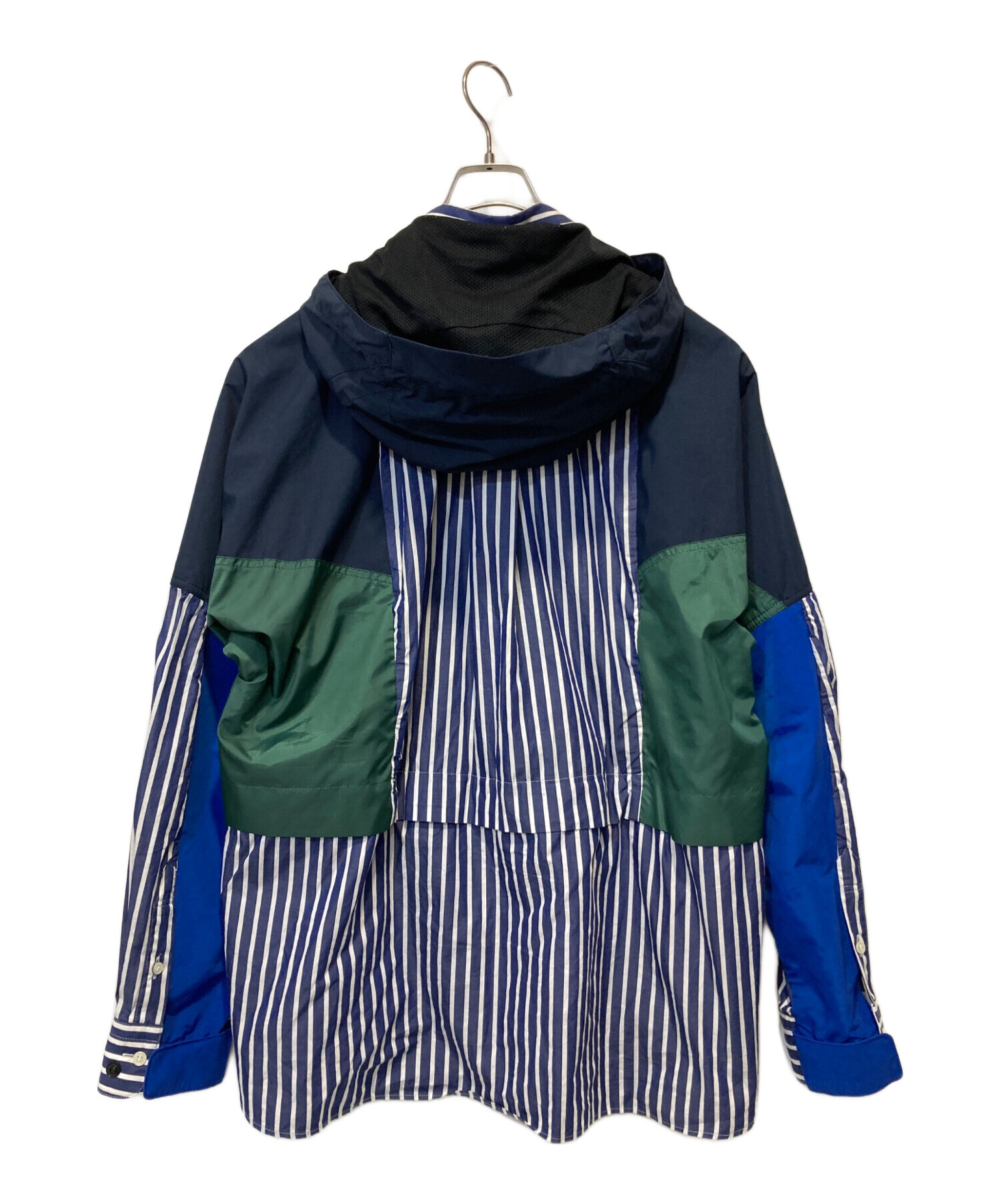 sacai (サカイ) ドッキングポプリンシャツジャケット ブルー サイズ:2