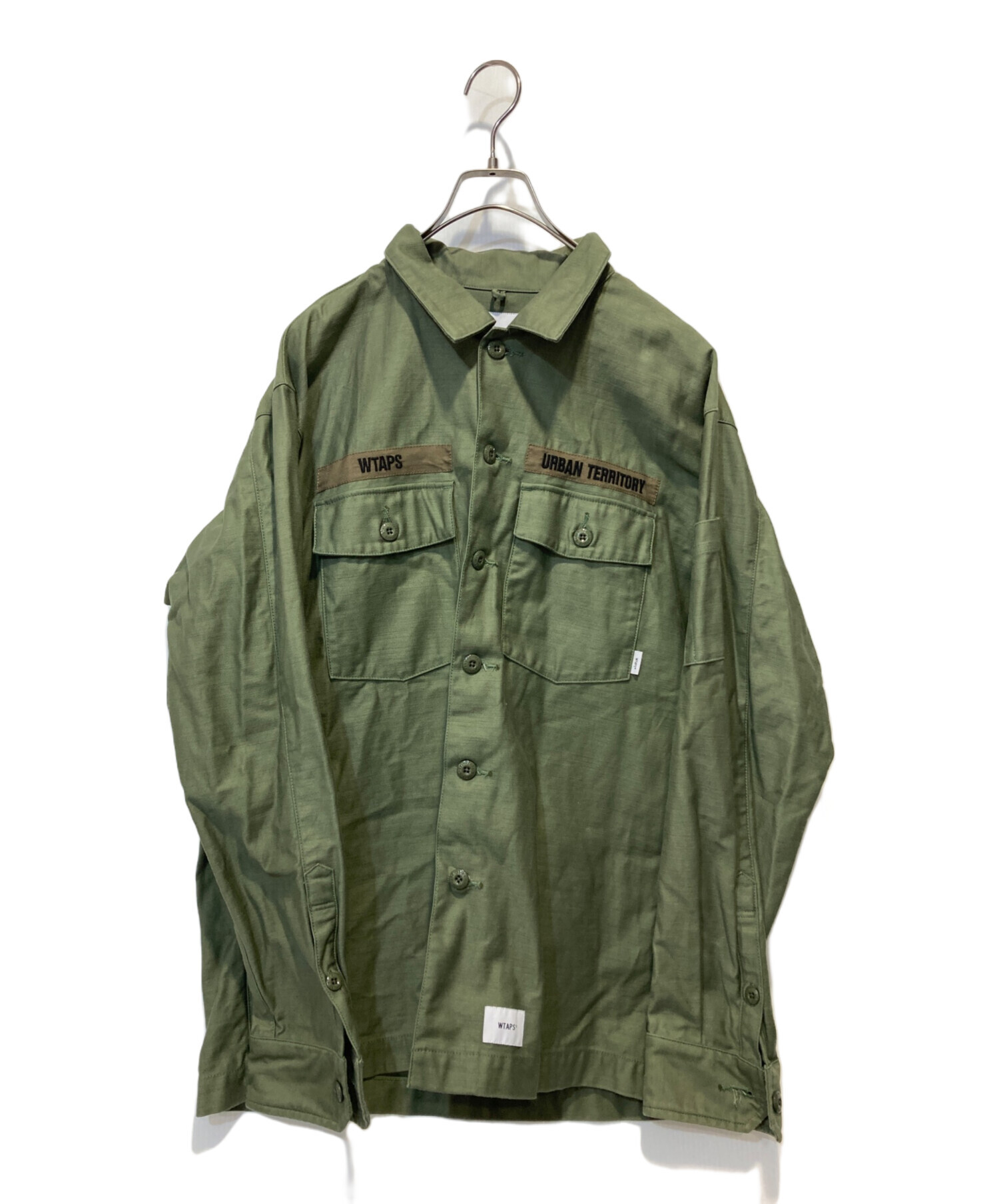 中古・古着通販】WTAPS (ダブルタップス) BUDS LS COTTON．SATIN オリーブ サイズ:3｜ブランド・古着通販  トレファク公式【TREFAC FASHION】スマホサイト