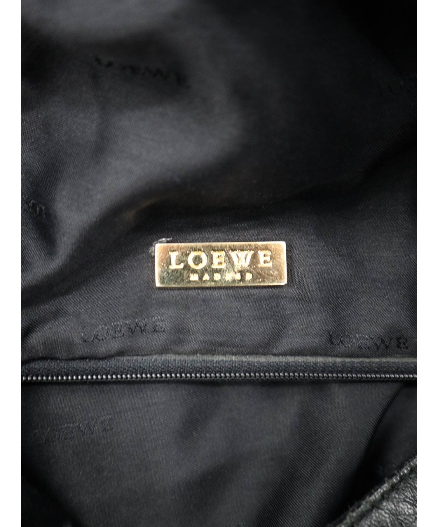 中古・古着通販】LOEWE (ロエベ) レザーワンショルダーバッグ ブラック