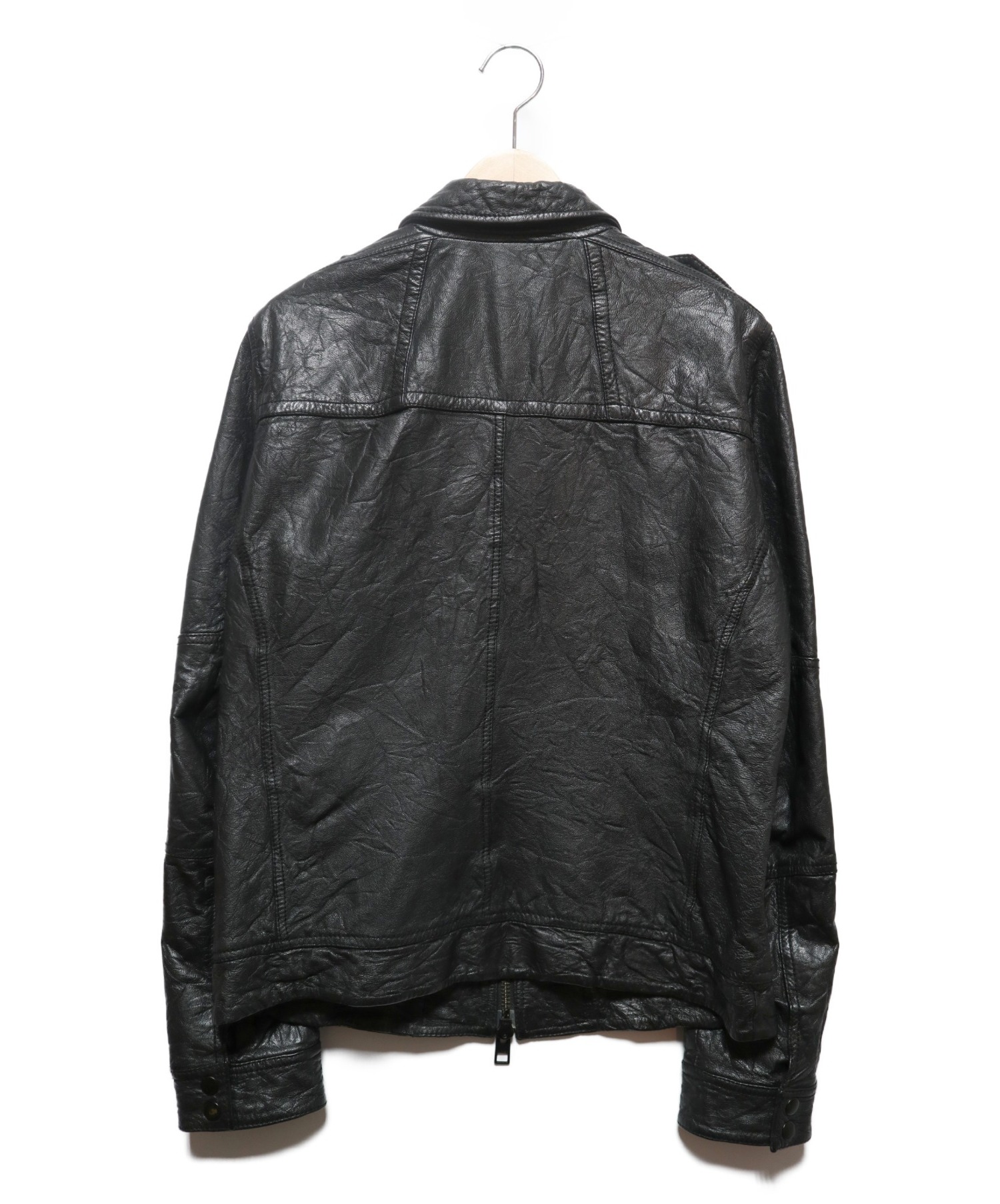 ALL SAINTS (オールセインツ) Shift Leather Bomber Jacket ブラック サイズ:M