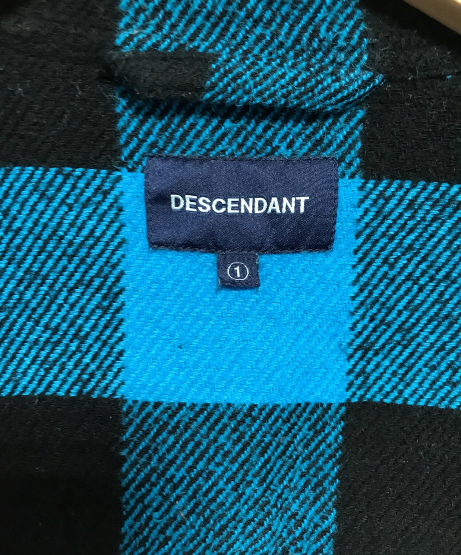 DESCENDANT (ディセンダント) チェックネルシャツ ブルー サイズ:SIZE 1 下記参照