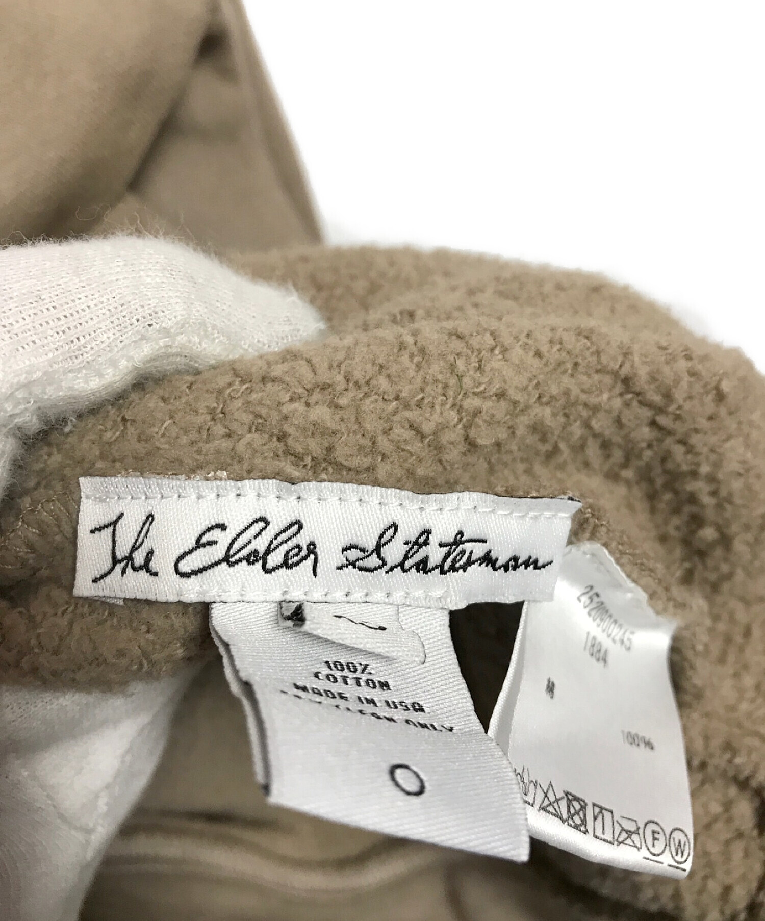 The Elder Statesman (エルダーステイツマン) プルオーバーパーカー ベージュ サイズ:XS