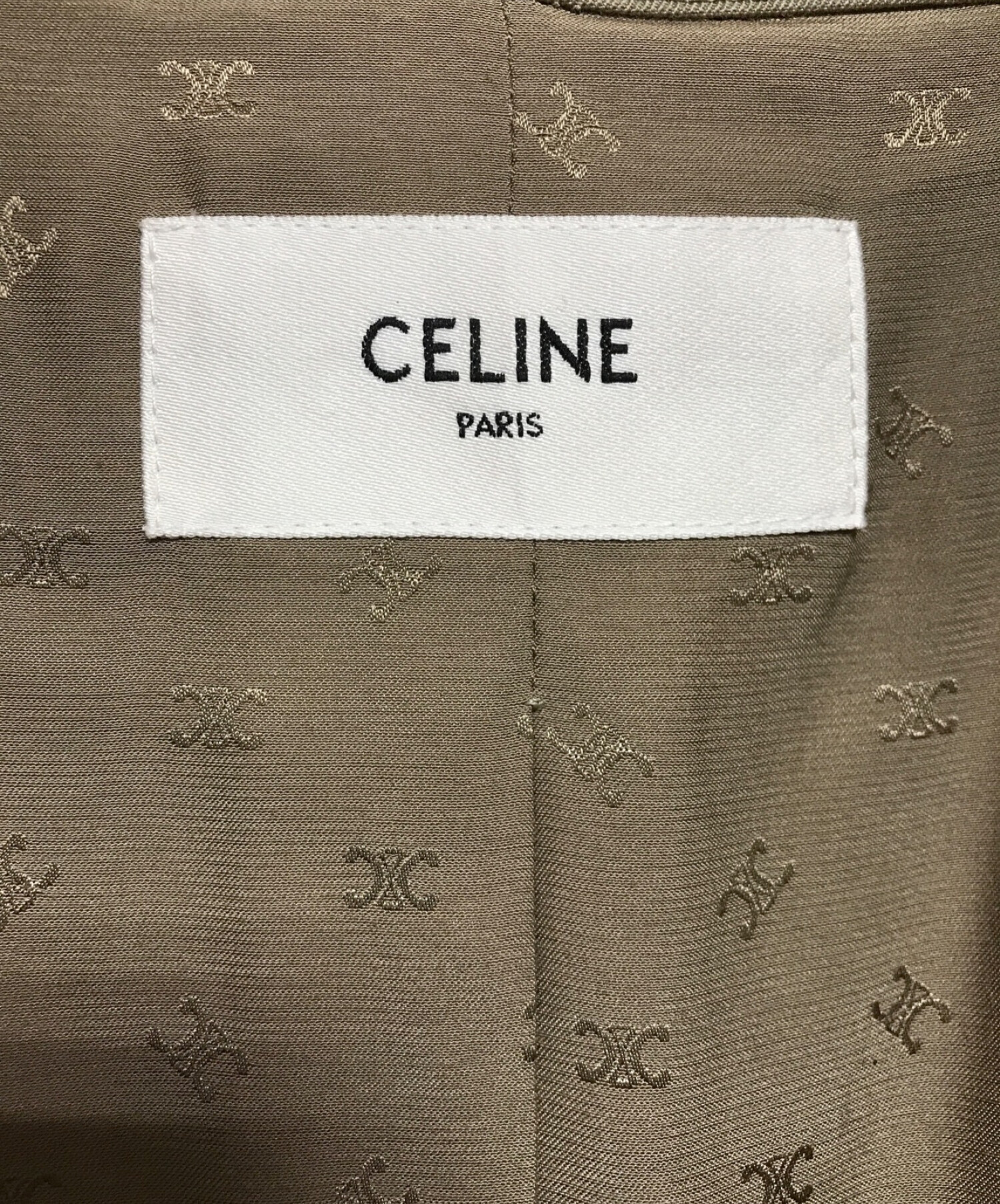 CELINE (セリーヌ) ロングトレンチコート ベージュ サイズ:SIZE 40 下記参照