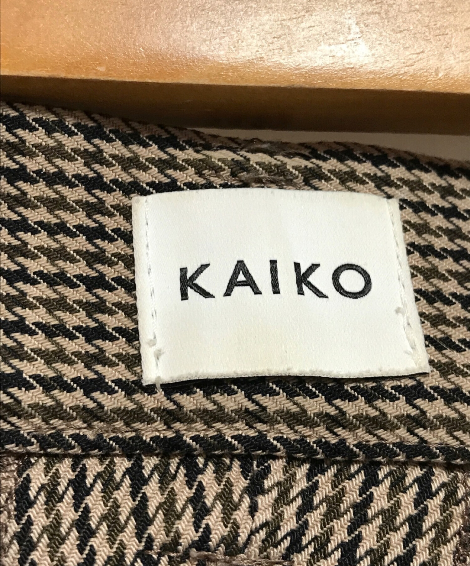 kaiko (カイコ) ガンクラブチェックパンツ ベージュ サイズ:SIZE 1 下記参照