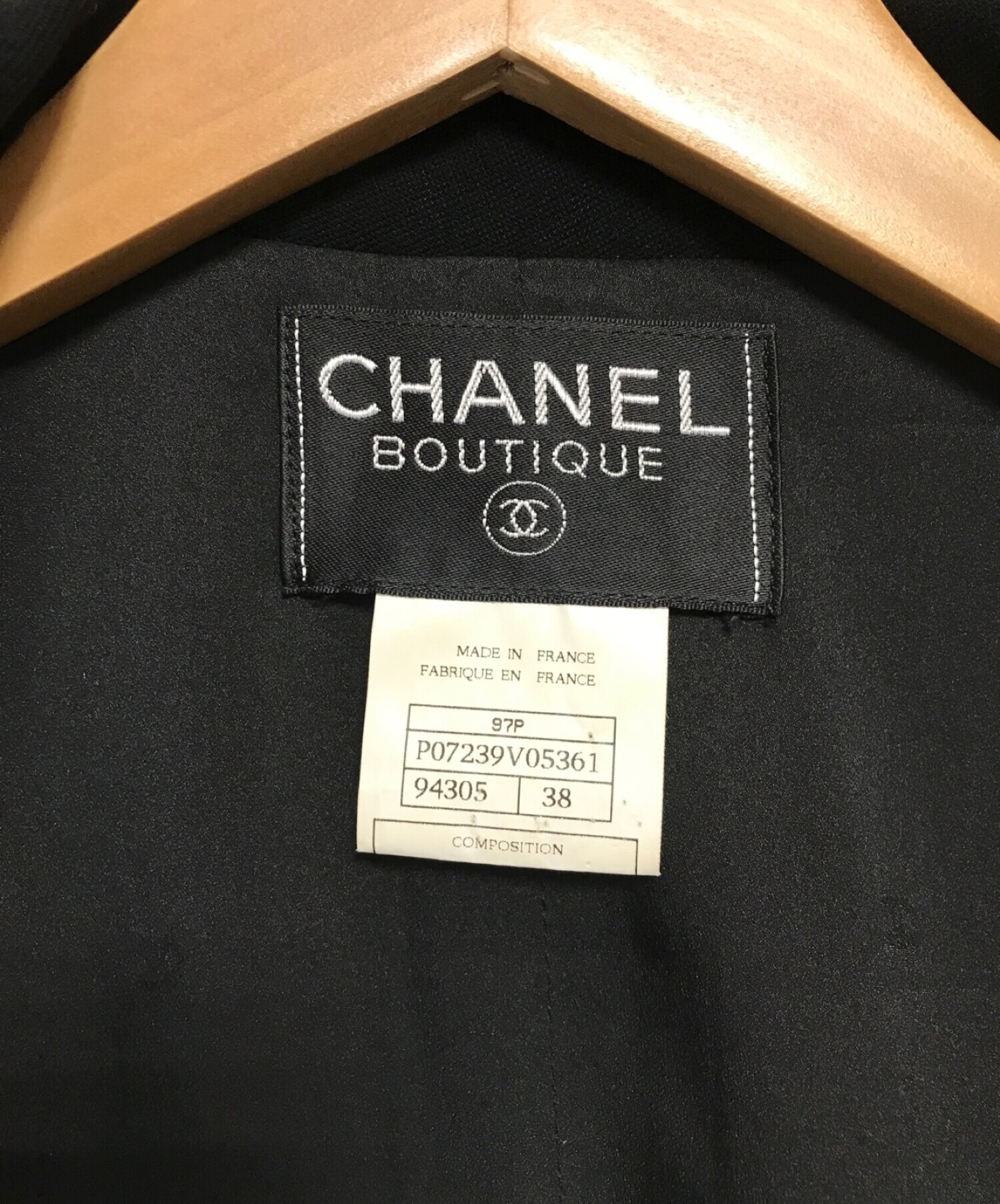 CHANEL (シャネル) ステンカラーコート ブラック サイズ:38（下記参照）