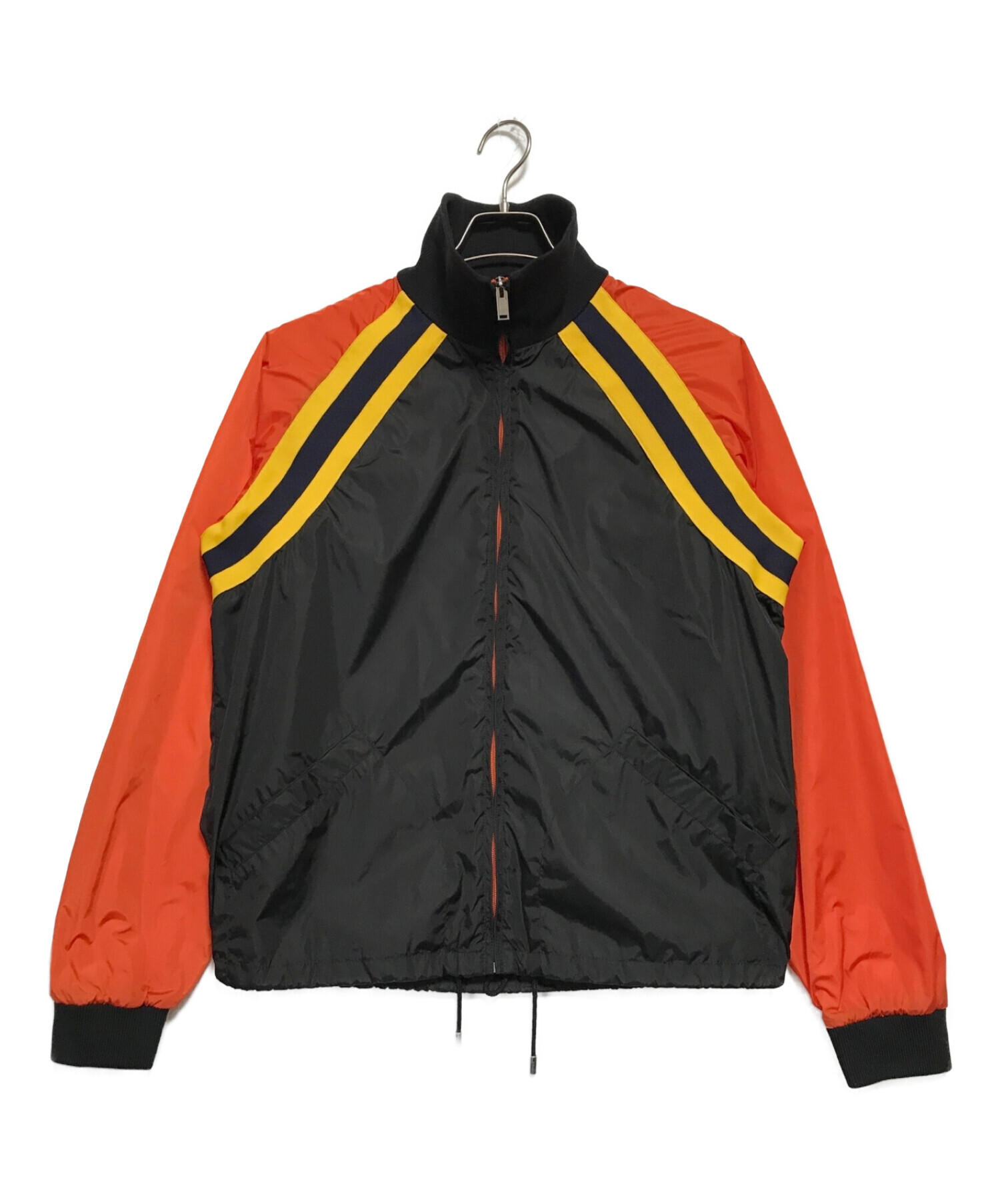 GUCCI (グッチ) ビンテージロゴナイロントラックジャケット オレンジ×ブラック サイズ:SIZE 46