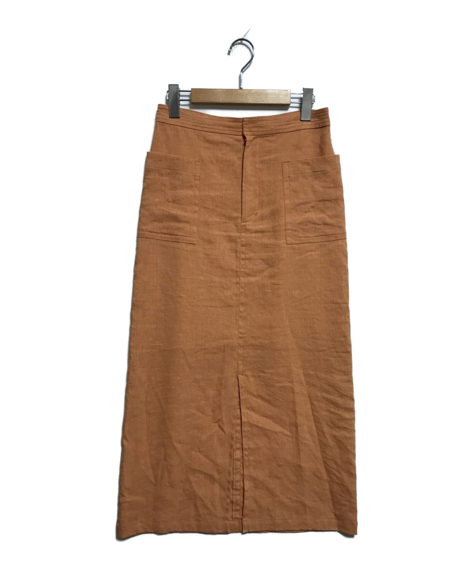 SLOBE IENA (スローブ イエナ) リネンタイトスカート オレンジ サイズ:38